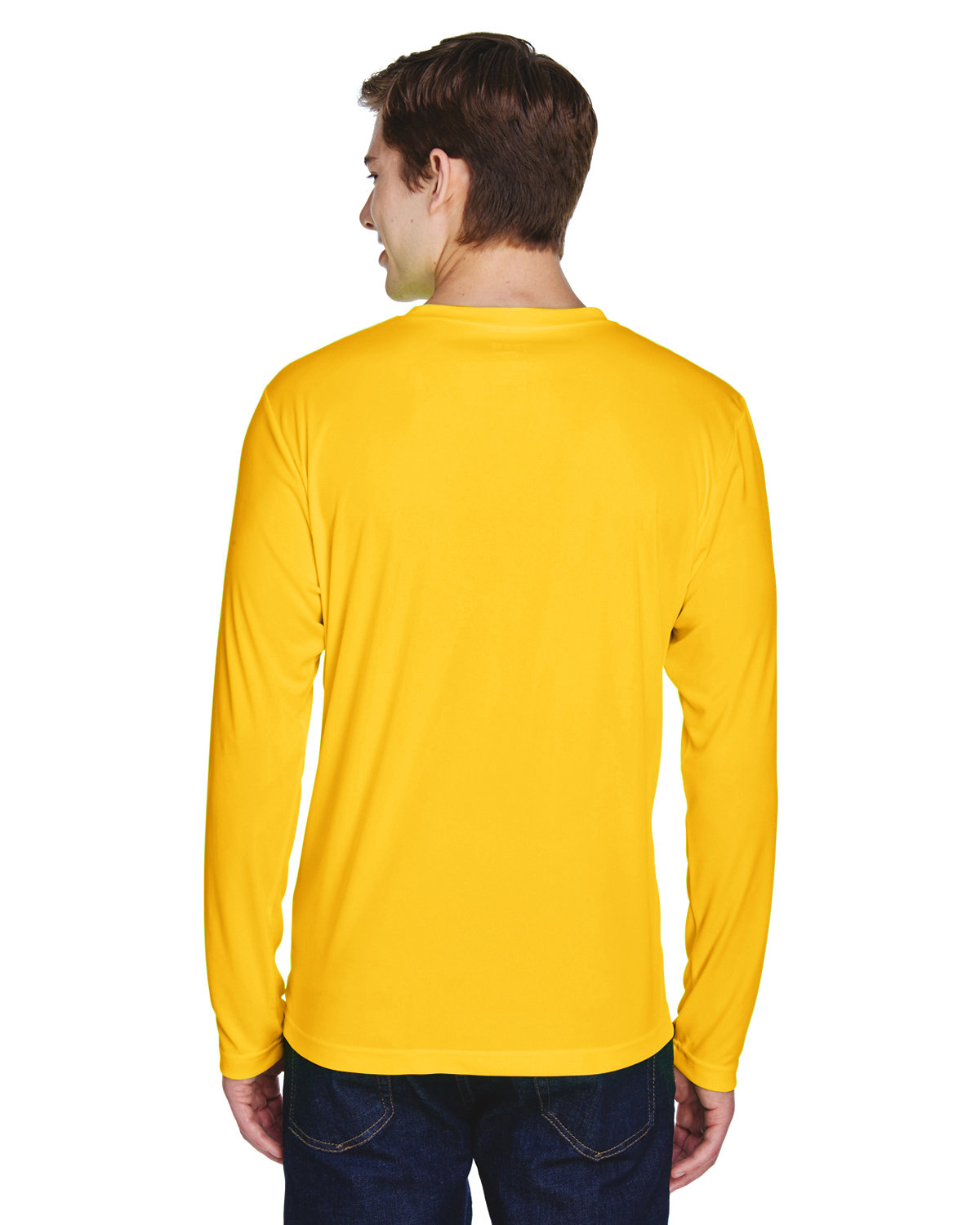 TT11L Team 365 Mens Zone Performance Long-Sleeve T-Shirt - Back Image
