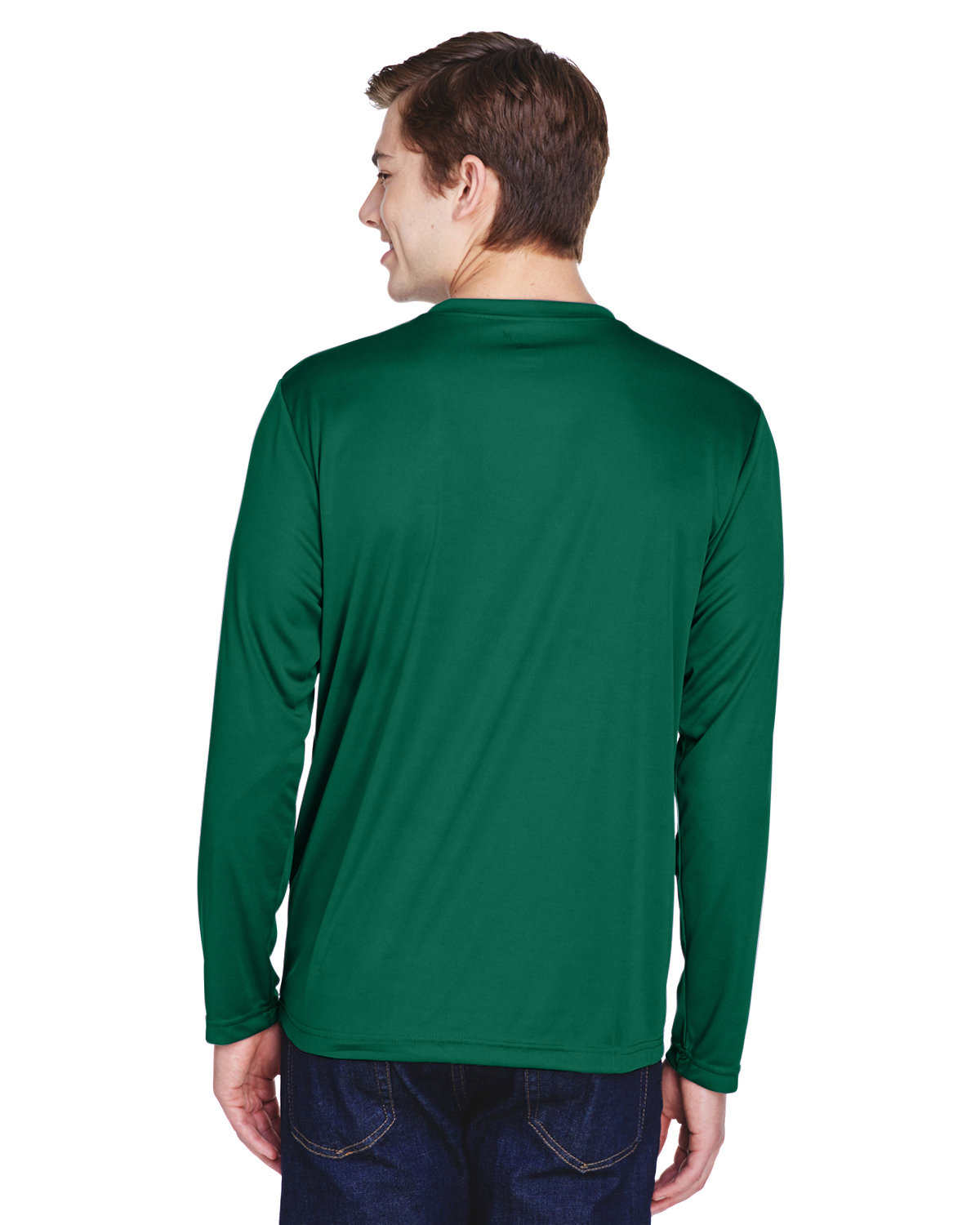 TT11L Team 365 Mens Zone Performance Long-Sleeve T-Shirt - Back Image