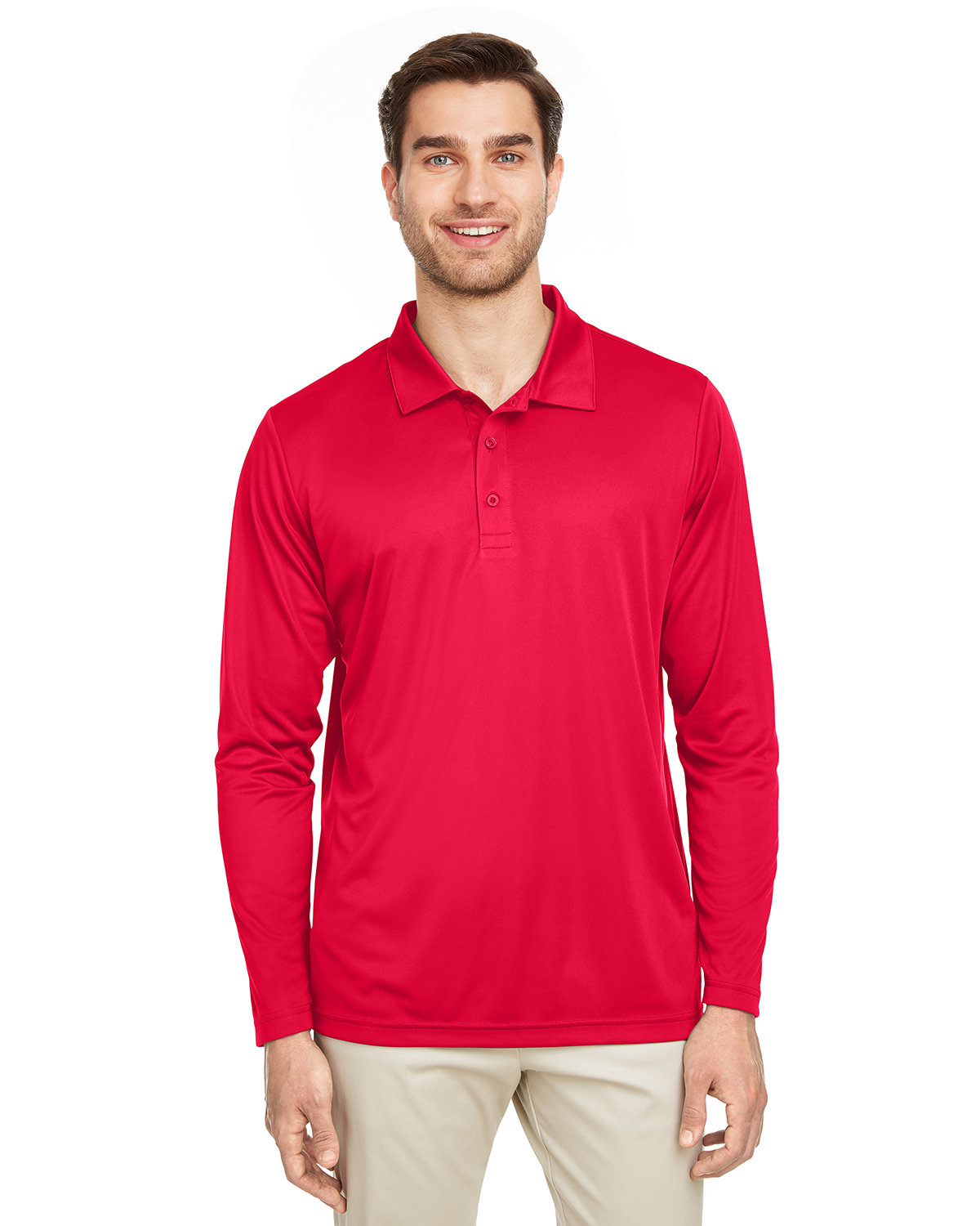 TT51L Team 365 Mens Zone Performance Long Sleeve Polo TT51L Team 365 Mens Zone Performance Long Sleeve Polo