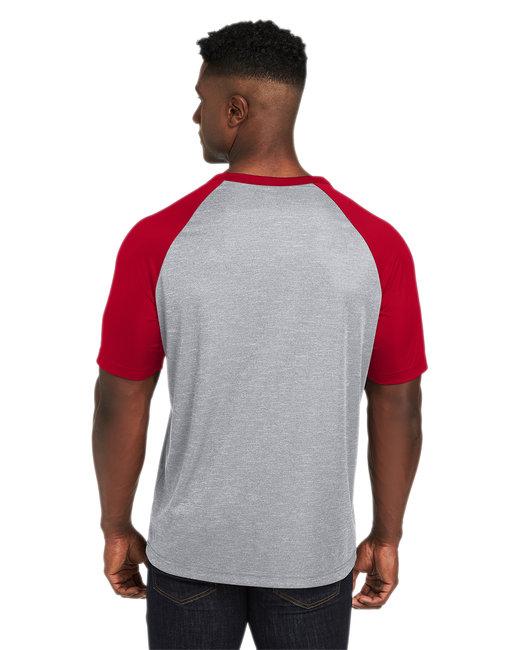 TT62 Team 365 Unisex Zone Colorblock Raglan T-Shirt - Back Image