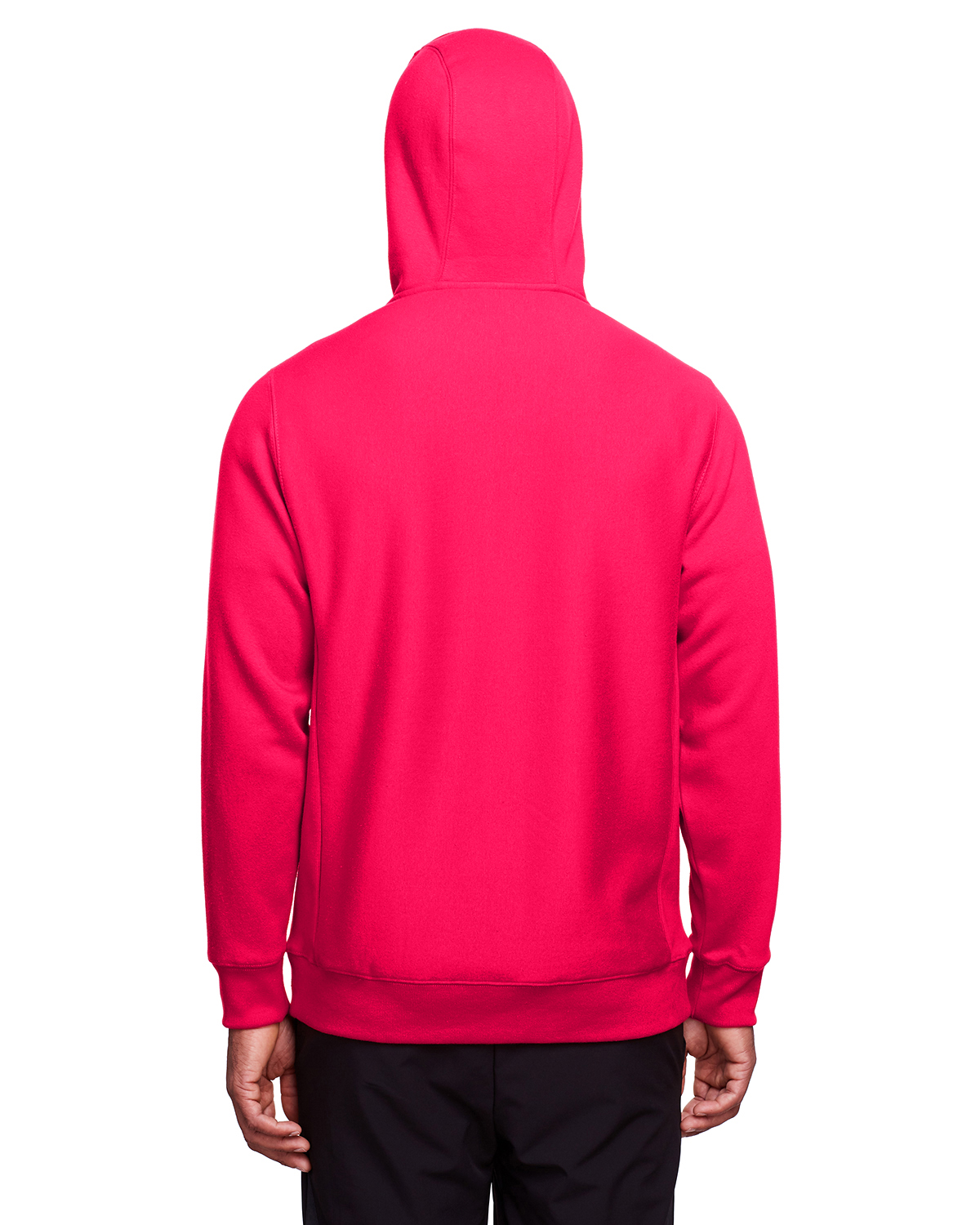 TT95 Team 365 Mens Zone HydroSport Heavyweight Full-Zip Hooded Sweatshirt - Back Image