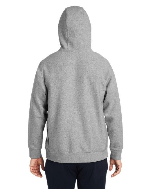 TT97 Team 365 Unisex Zone HydroSport Heavyweight Quarter-Zip Hooded Sweatshirt - Back Image