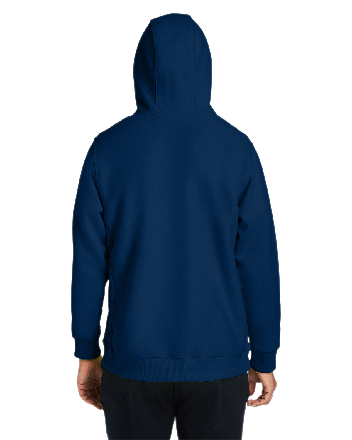 TT97 Team 365 Unisex Zone HydroSport Heavyweight Quarter-Zip Hooded Sweatshirt - Back Image