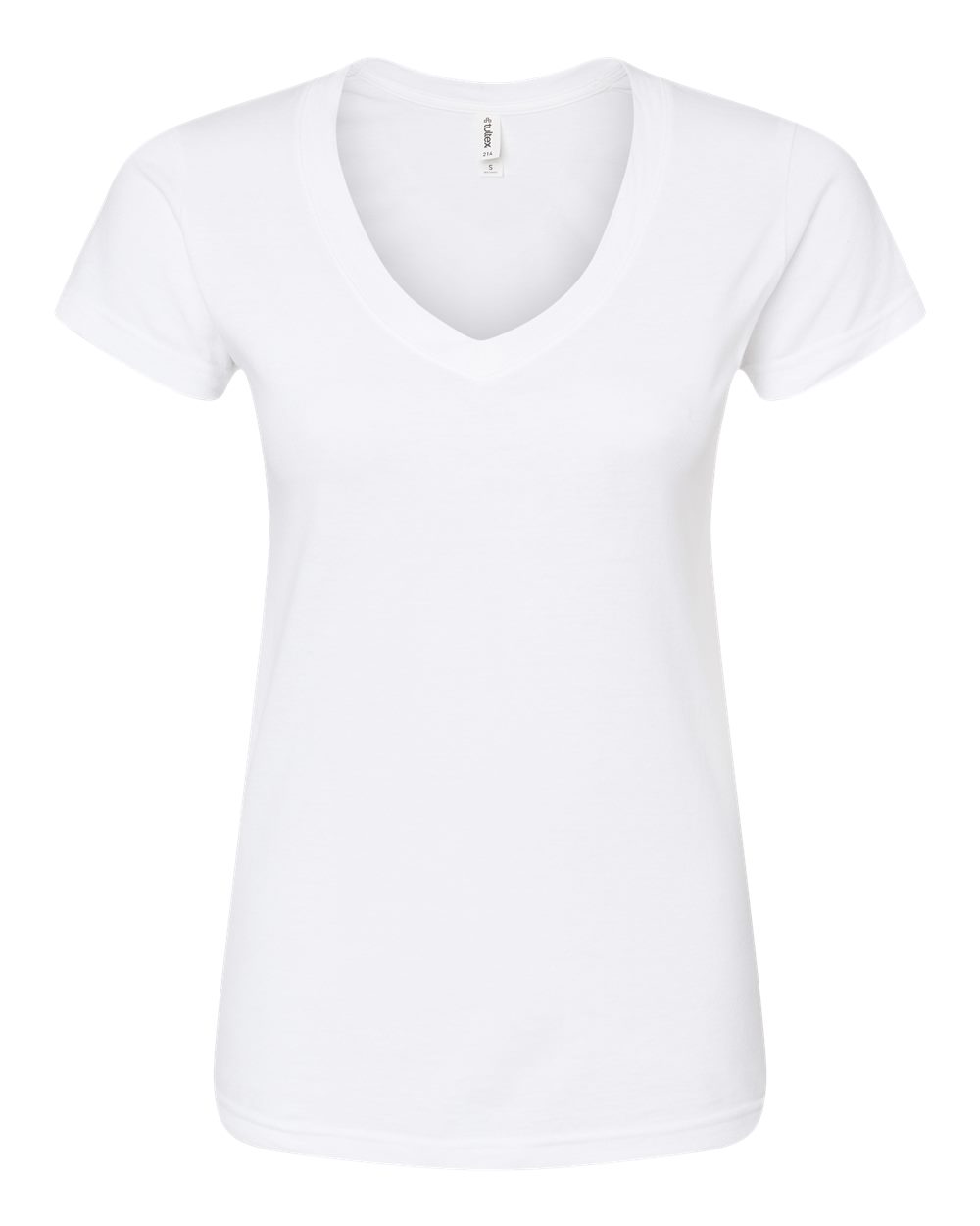 214 Tultex Womens Fine Jersey V-Neck T-Shirt