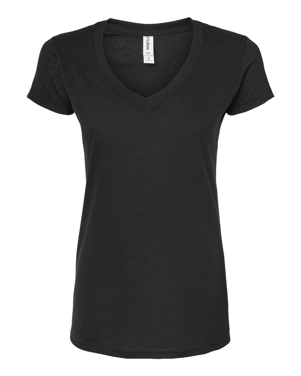 244 Tultex Womens Poly-Rich V-Neck T-Shirt