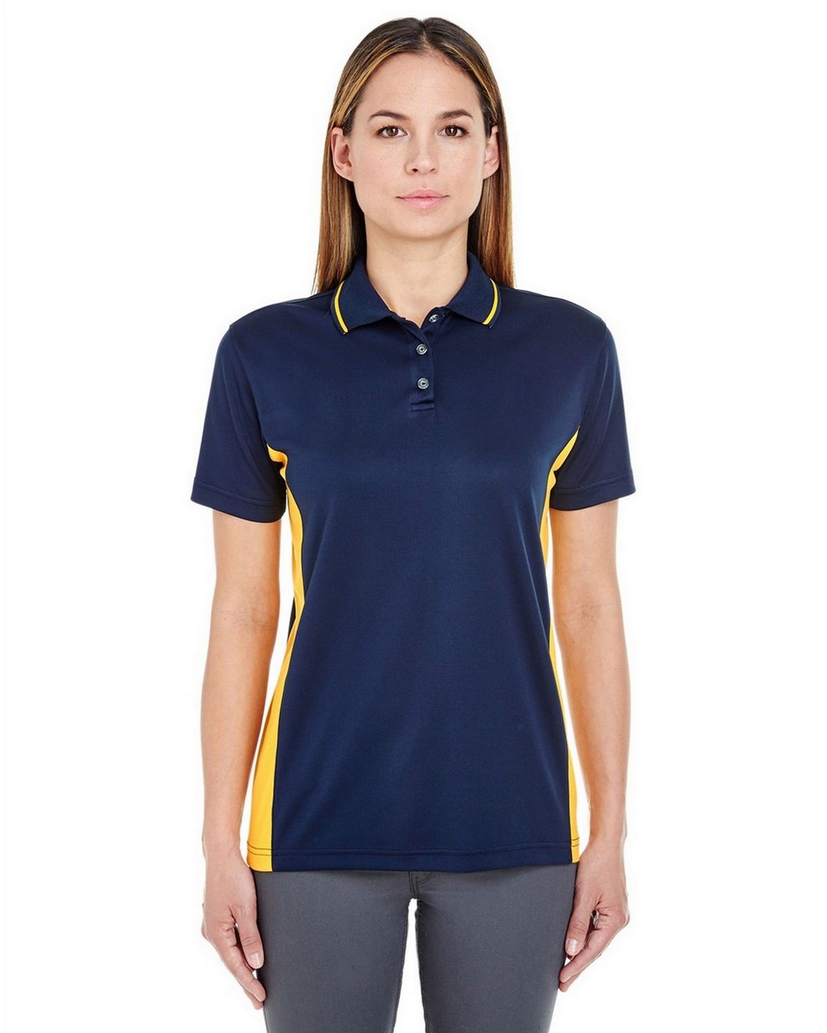 8406L UltraClub Ladies Cool & Dry Sport Two-Tone Polo