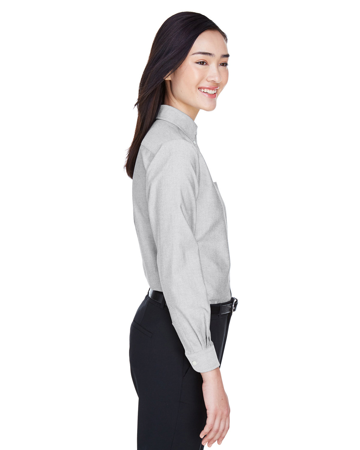 8990 UltraClub Womens Classic Wrinkle-Resistant Oxford Shirt - Siide Image