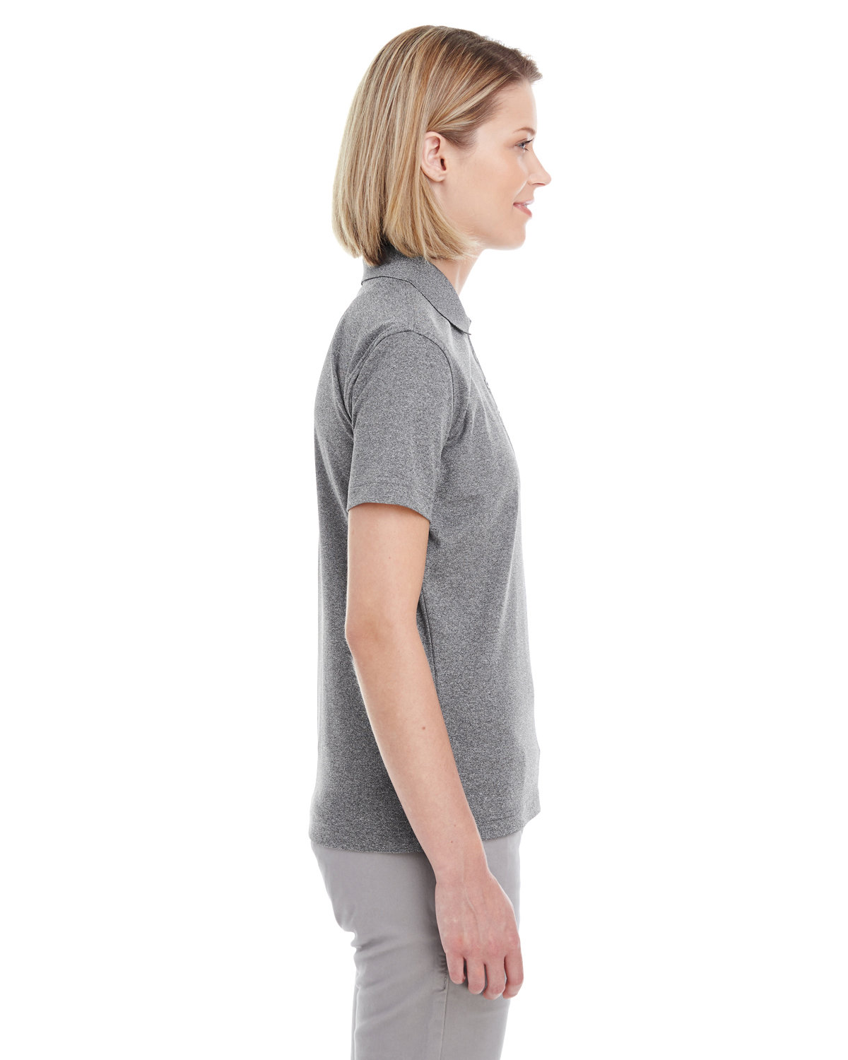 UC100W UltraClub Womens Heathered Pique Polo - Siide Image