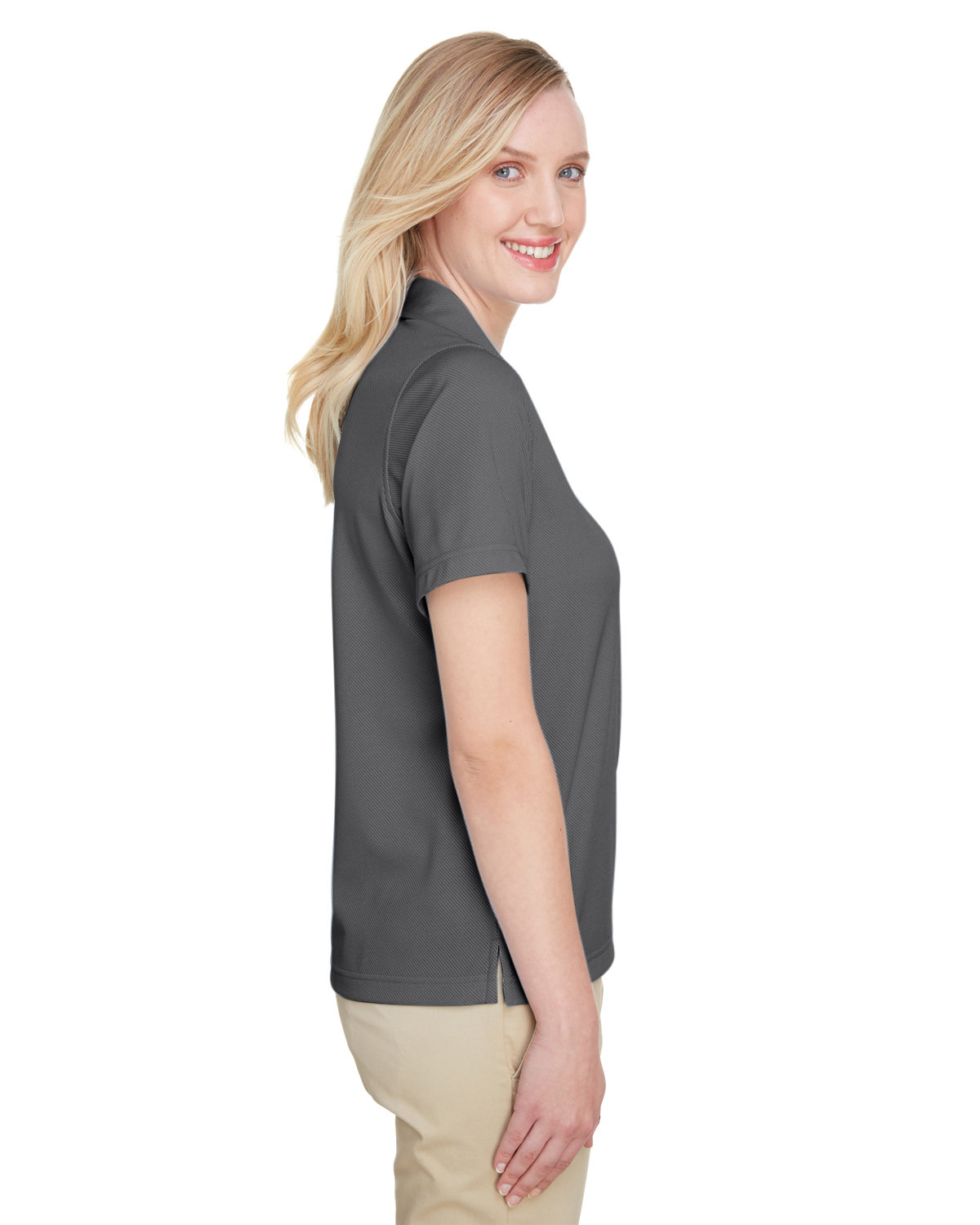 UC102W UltraClub Womens Cavalry Twill Performance Polo - Siide Image