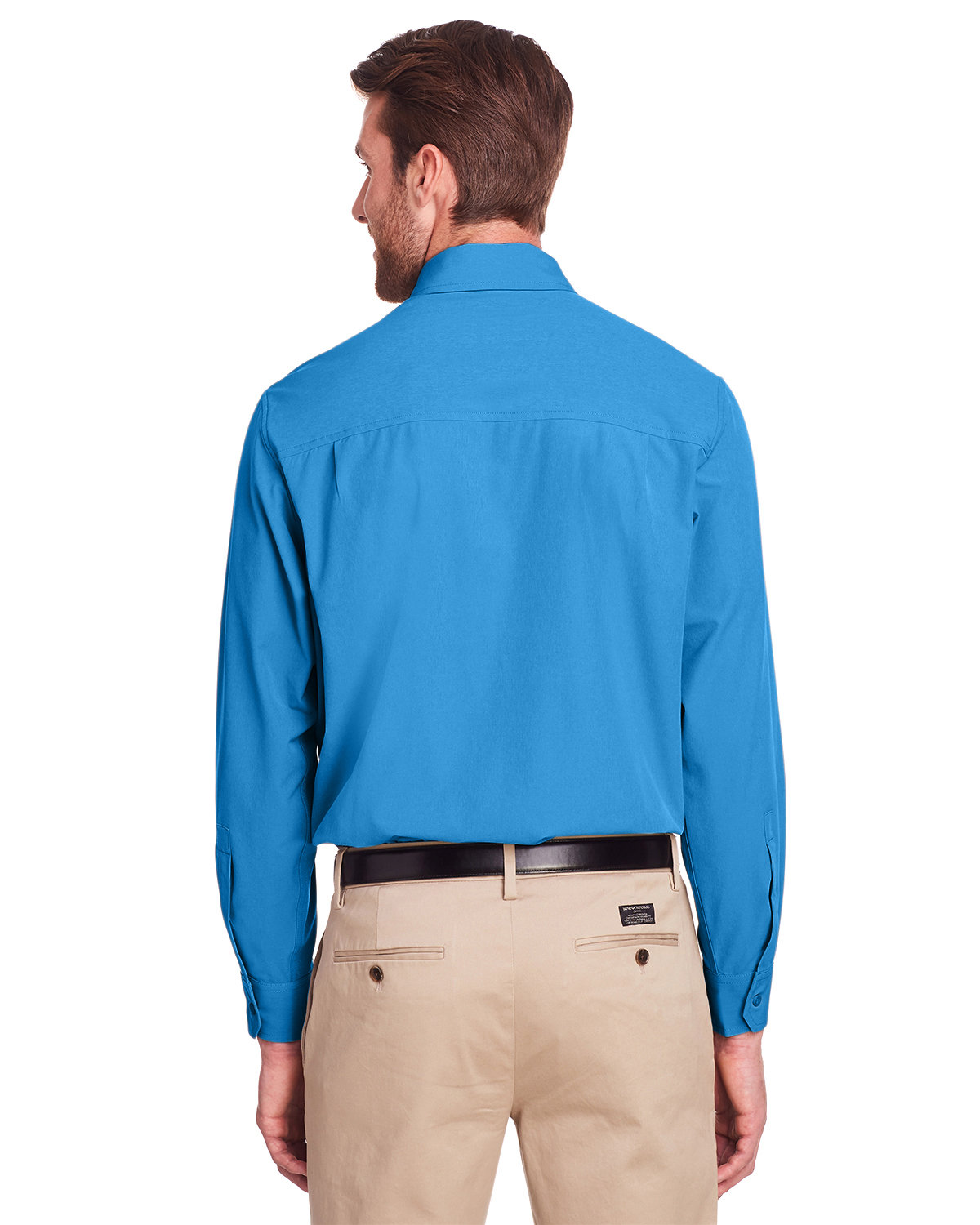 UC500 UltraClub Mens Bradley Performance Woven Shirt - Back Image