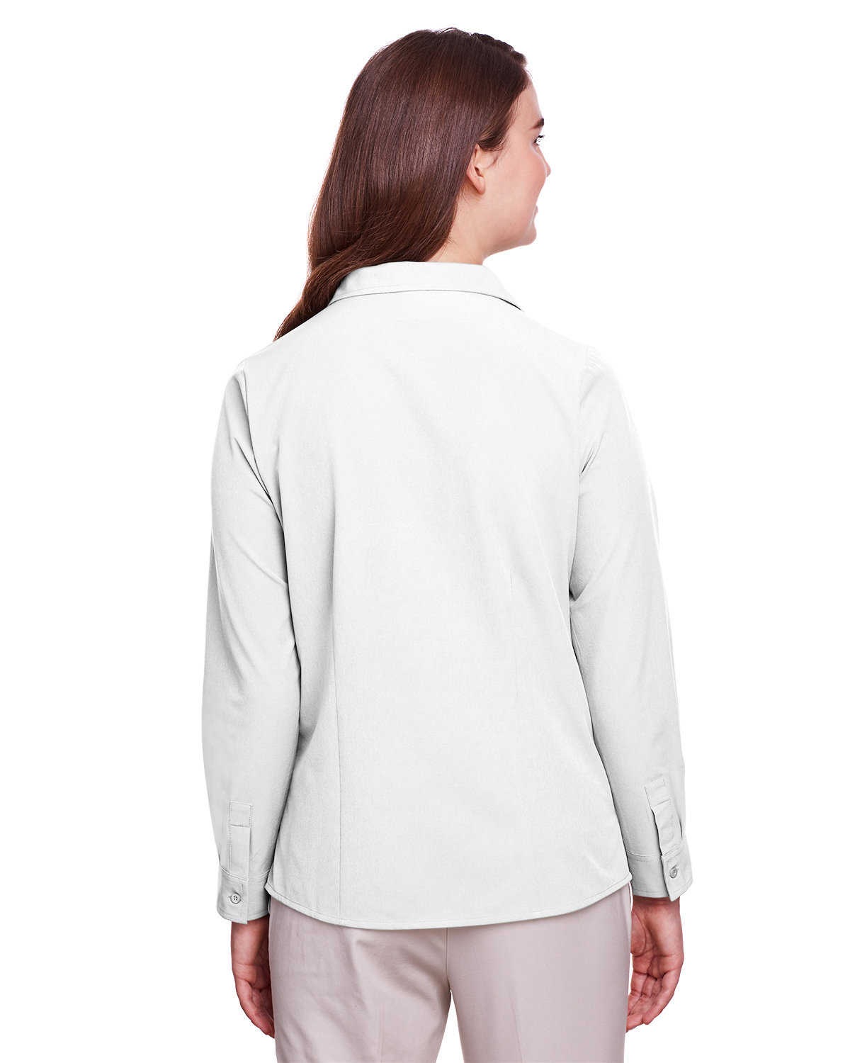 UC500W UltraClub Womens Bradley Performance Woven Shirt - Back Image