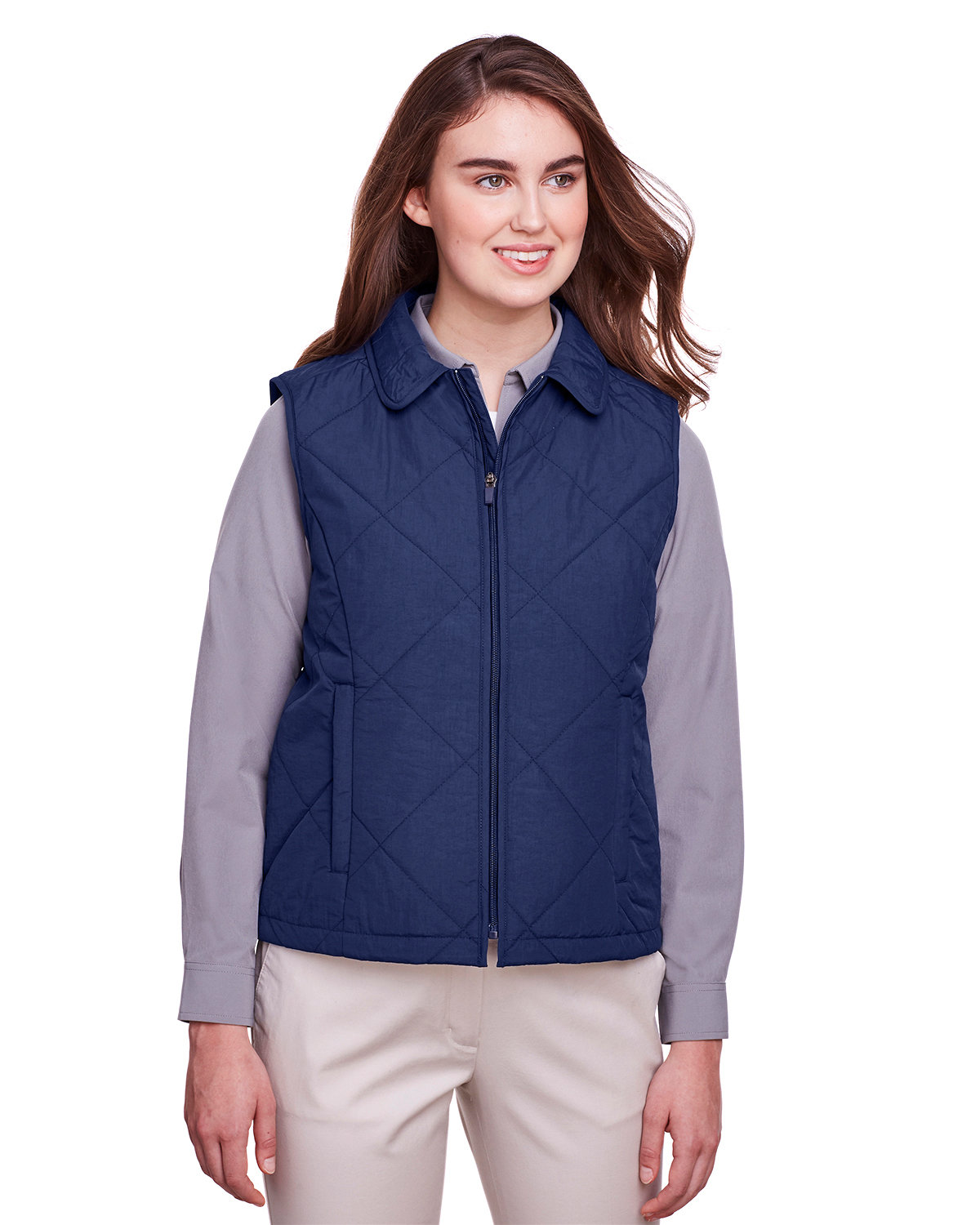 UC709W UltraClub Womens Dawson Quilted Hacking Vest