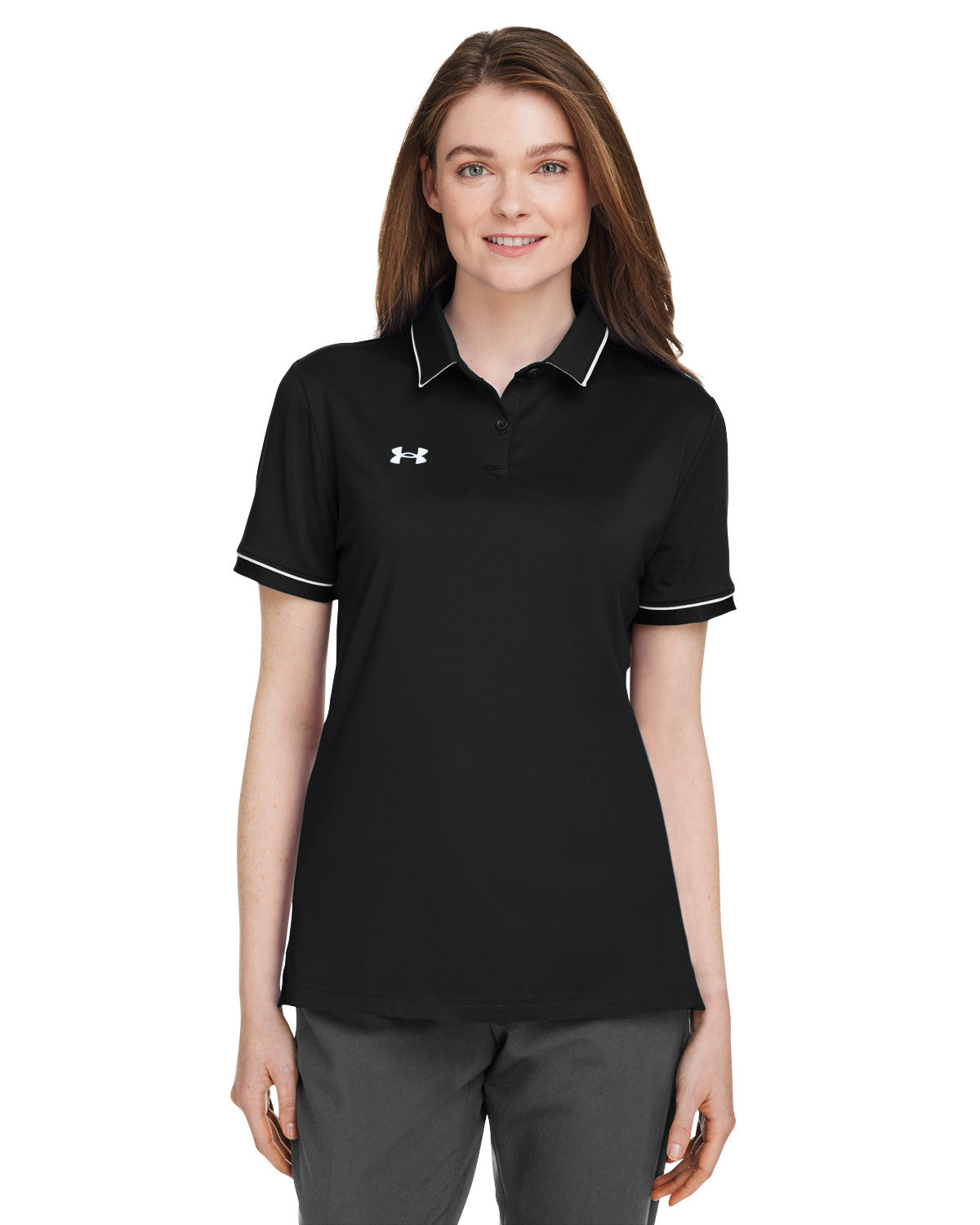 1376905 Under Armour Ladies Tipped Teams Performance Polo