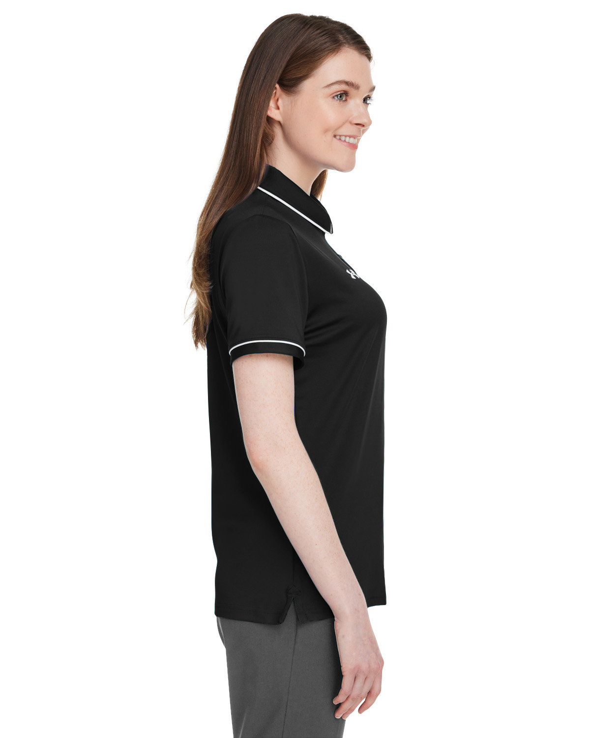 1376905 Under Armour Ladies Tipped Teams Performance Polo - Siide Image