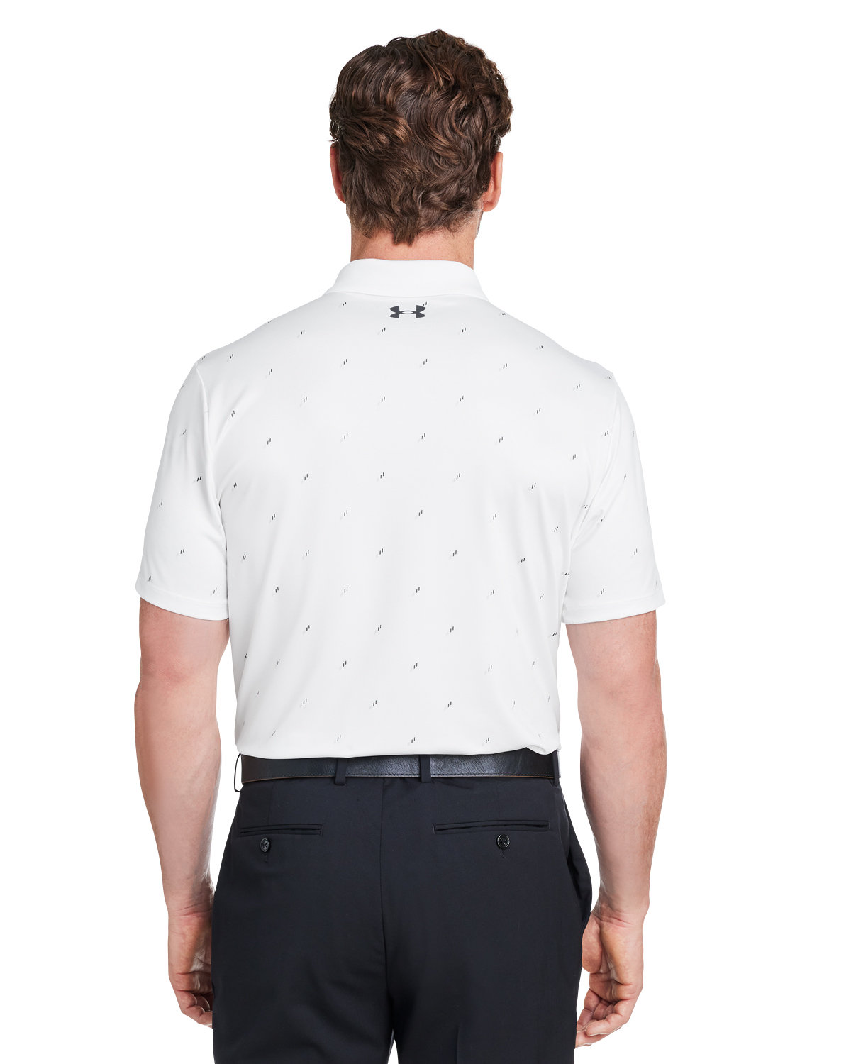 1377377 Under Armour Mens 3.0 Printed Performance Polo - Back Image