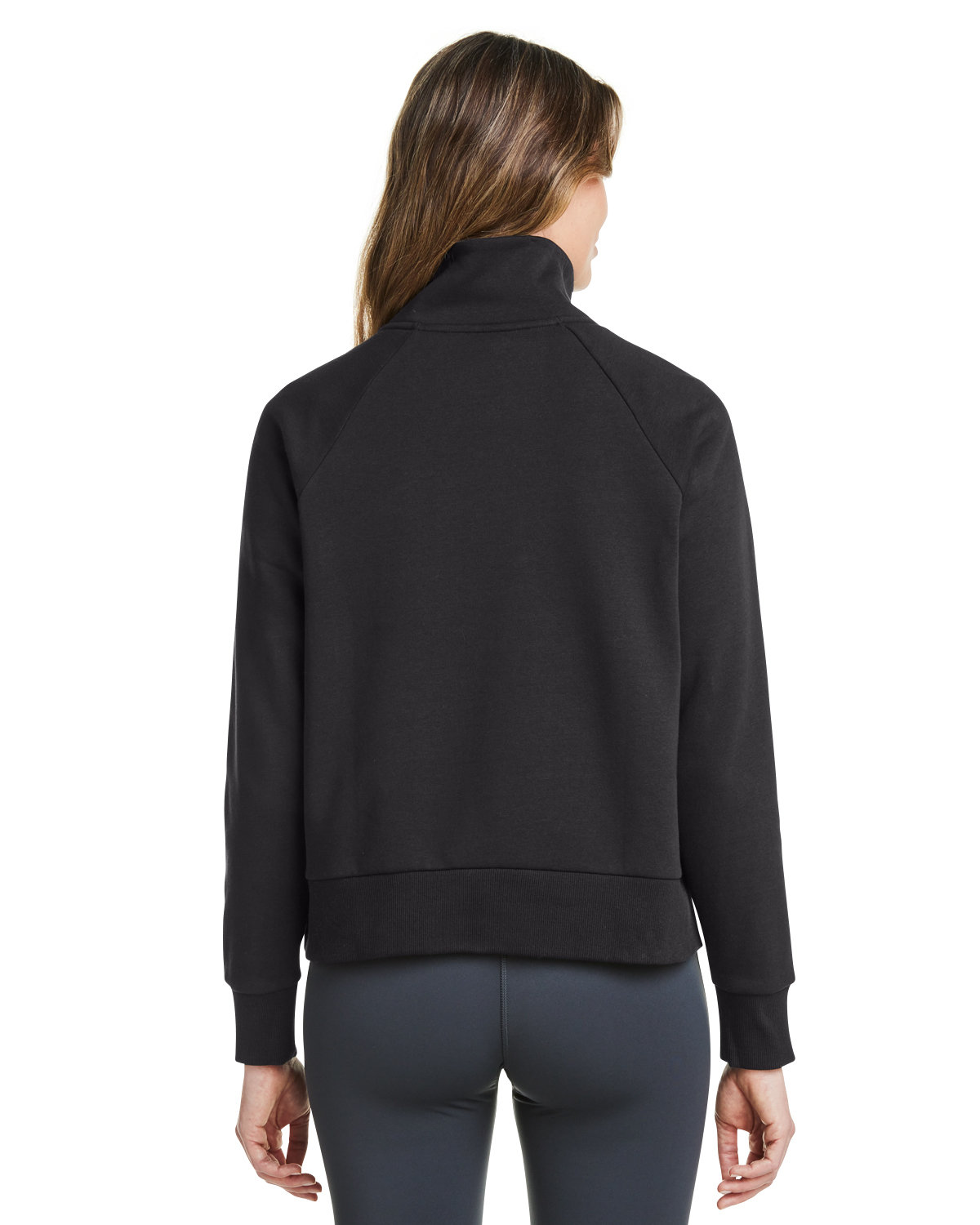 1379492 Under Armour Ladies Rival Fleece Quarter-Zip - Back Image