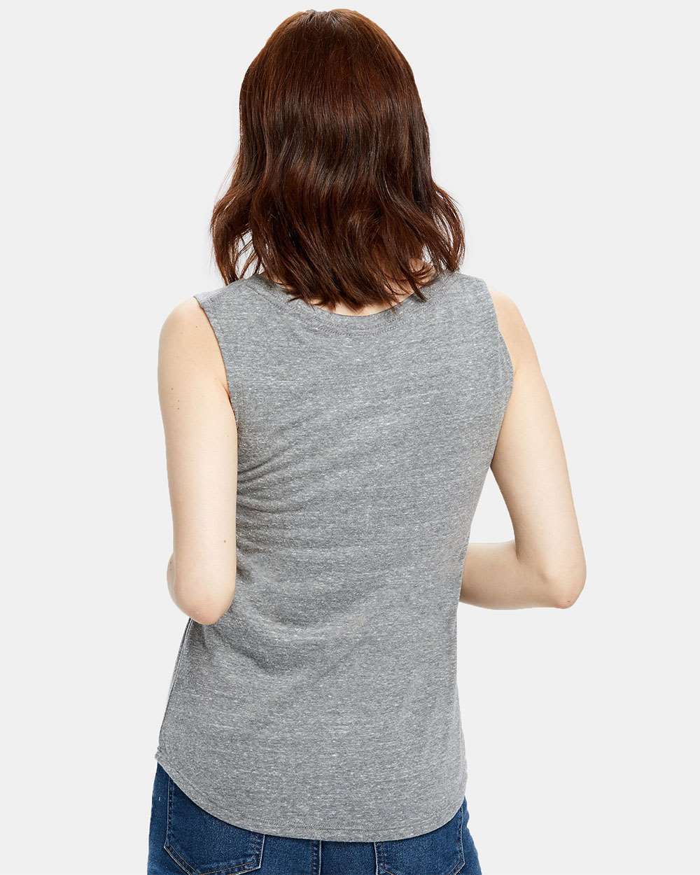 US116 US Blanks Ladies Made in USA Muscle Tank Top - Back Image