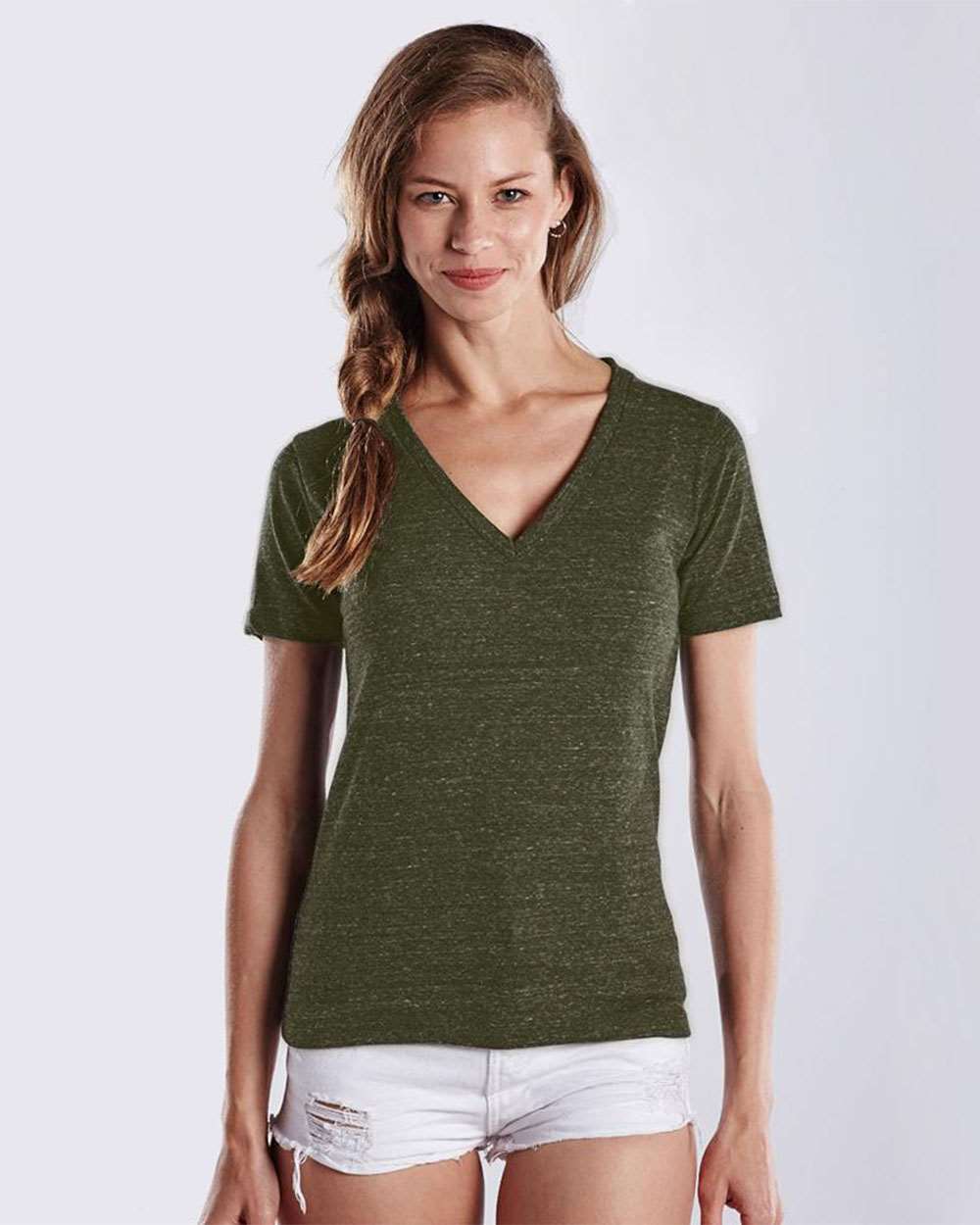 US2228 US Blanks Mens 4.9 oz. Short-Sleeve Triblend V-Neck