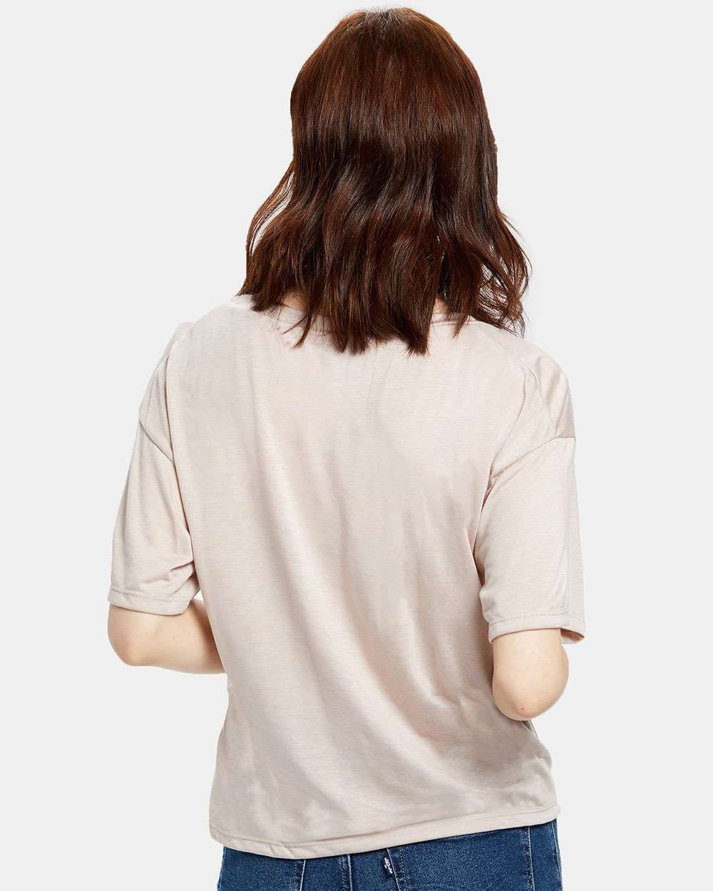 US309 US Blanks Womens Boxy Open Neck Tee - Back Image