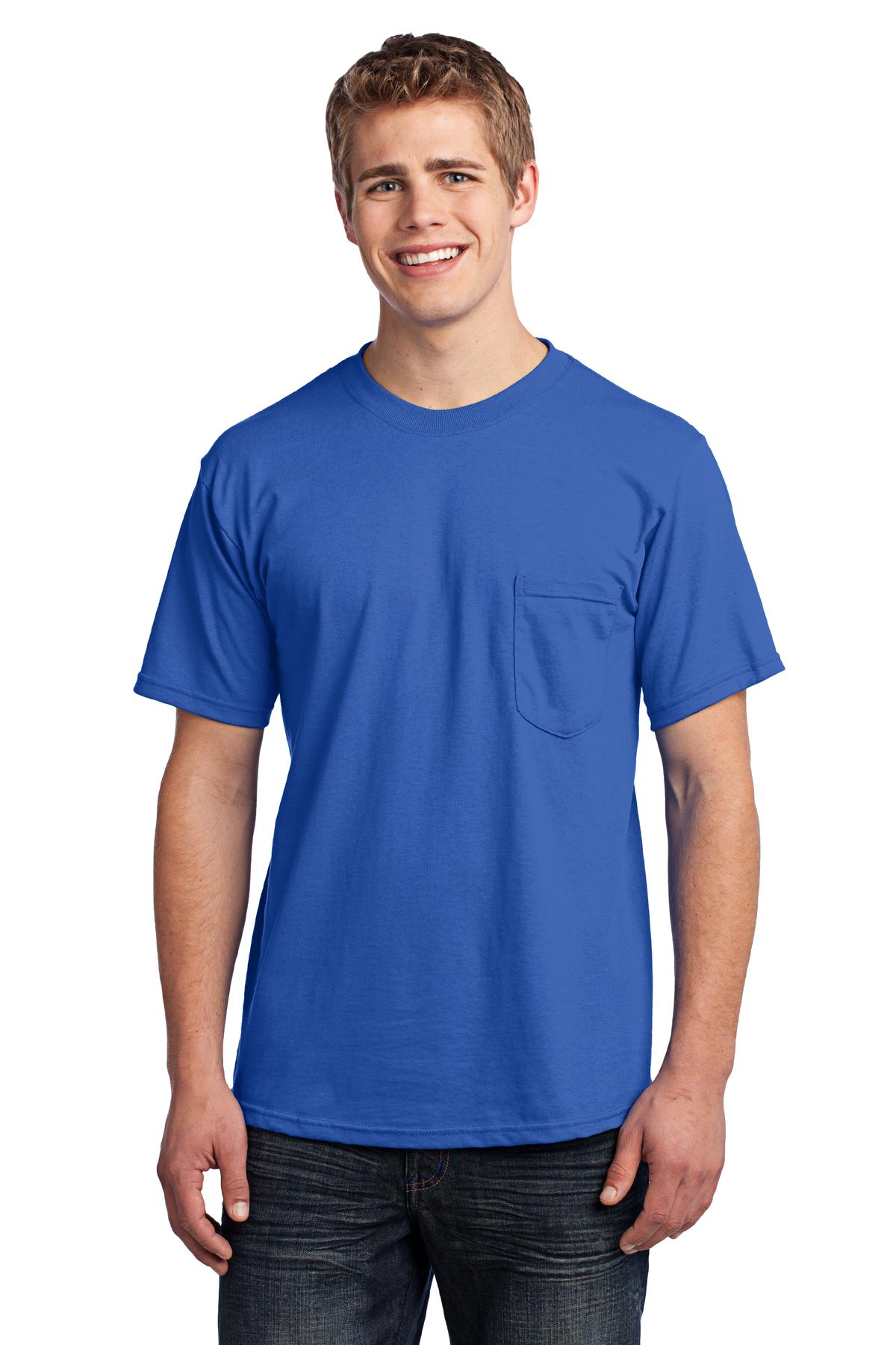 USA100P Port & Company - All-American Pocket Tee.