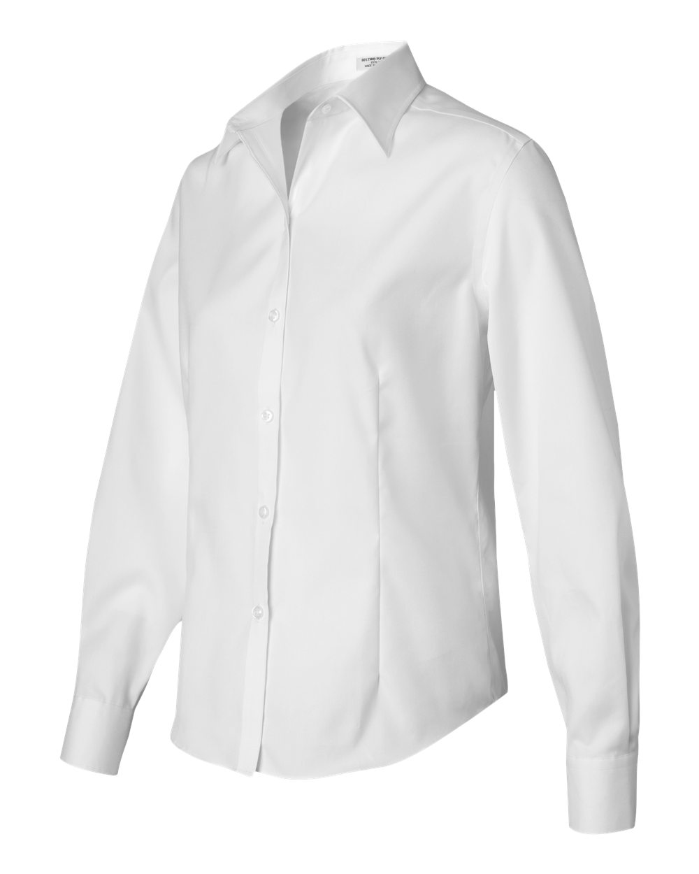13V0144 Van Heusen Womens Non-Iron Pinpoint Oxford Shirt - Siide Image