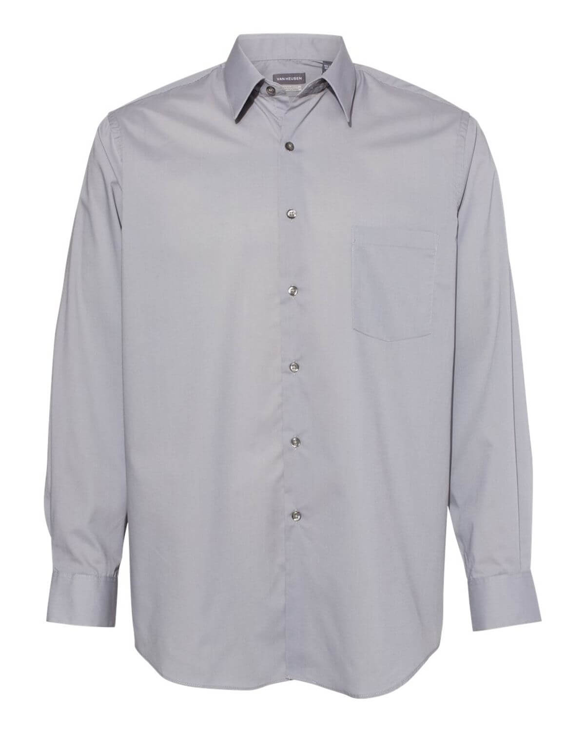 13V5052 Van Heusen Broadcloth Point Collar Solid Shirt