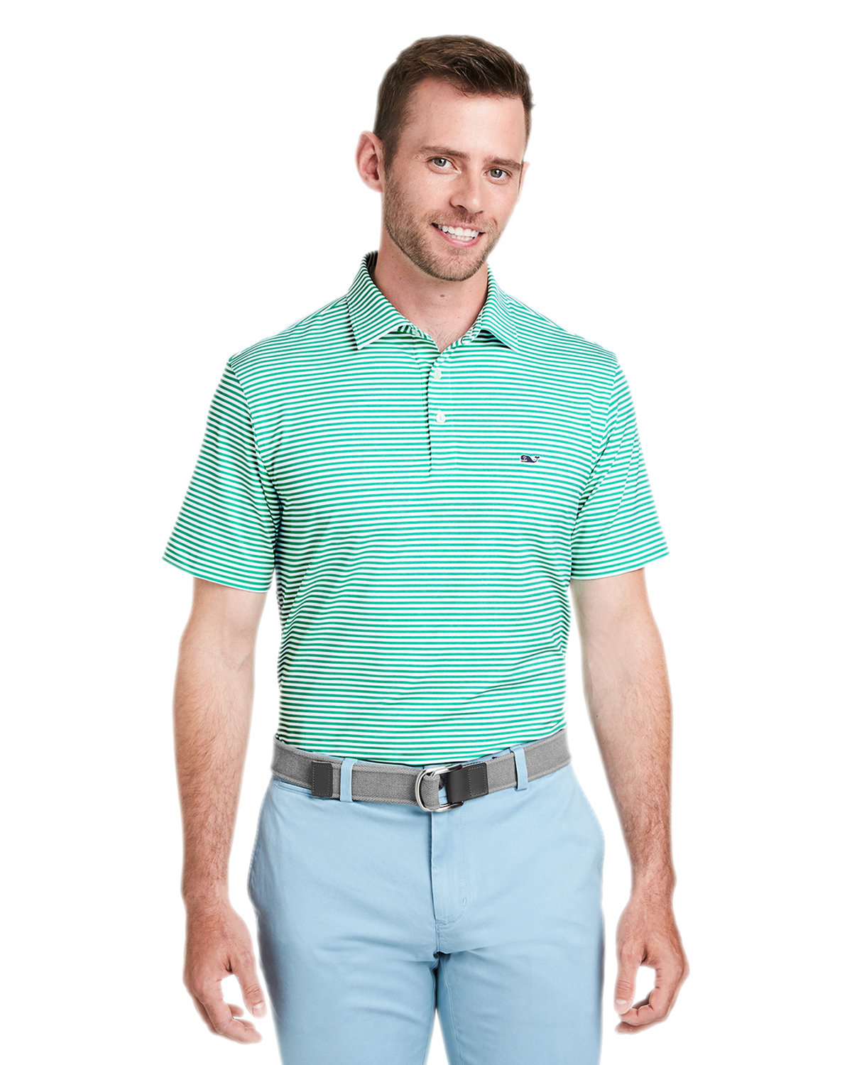 G011145 vineyard vines Mens Heathered Winstead Sankaty Polo