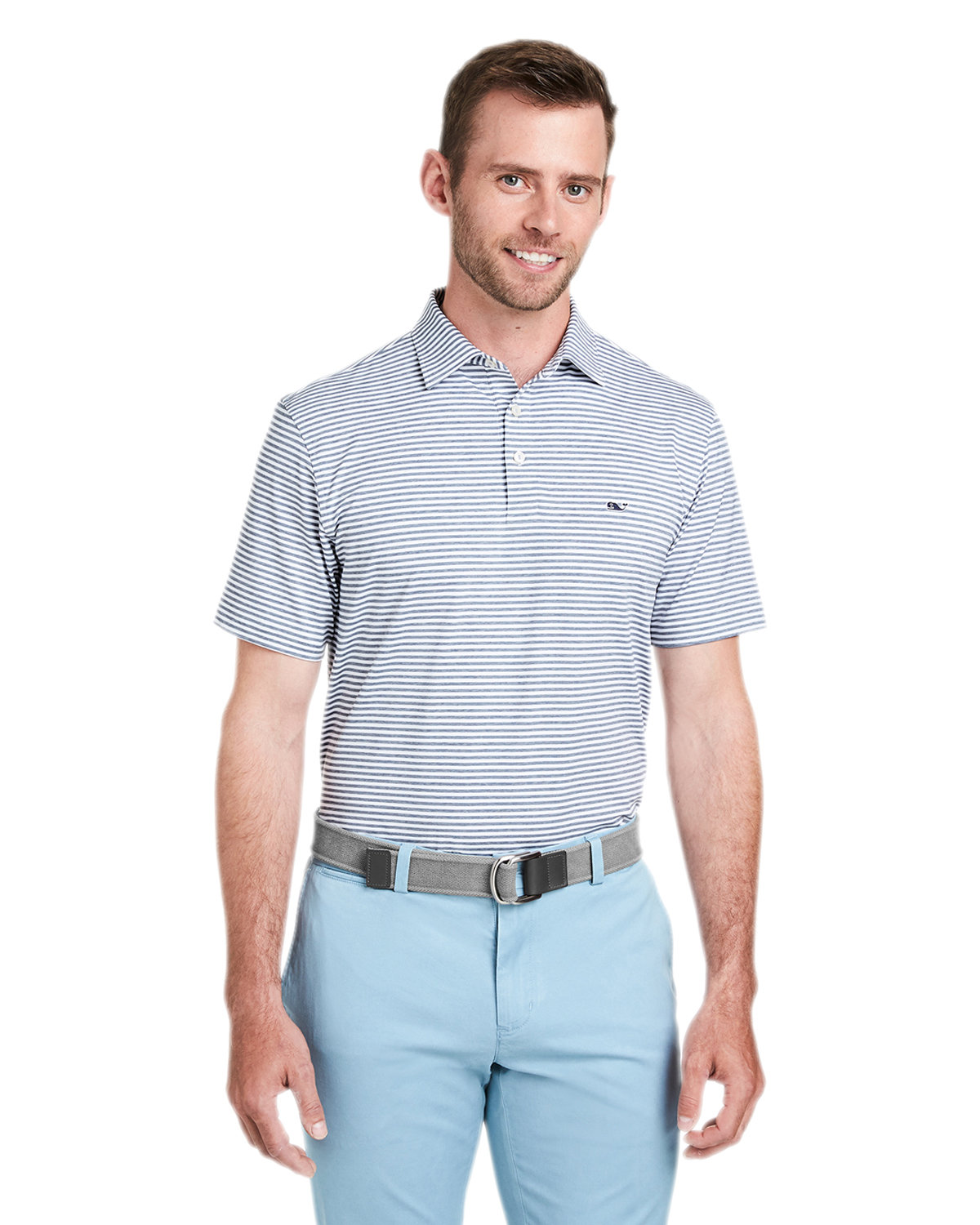 G011145 vineyard vines Mens Heathered Winstead Sankaty Polo