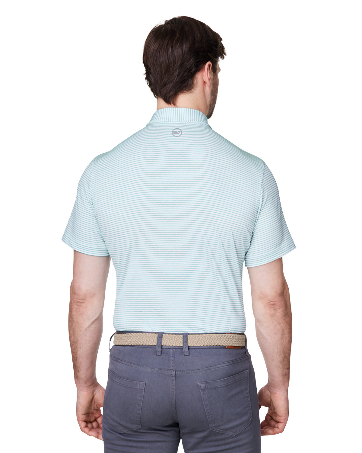 G012426 vineyard vines Mens Bradley Stripe Sankaty Polo - Back Image