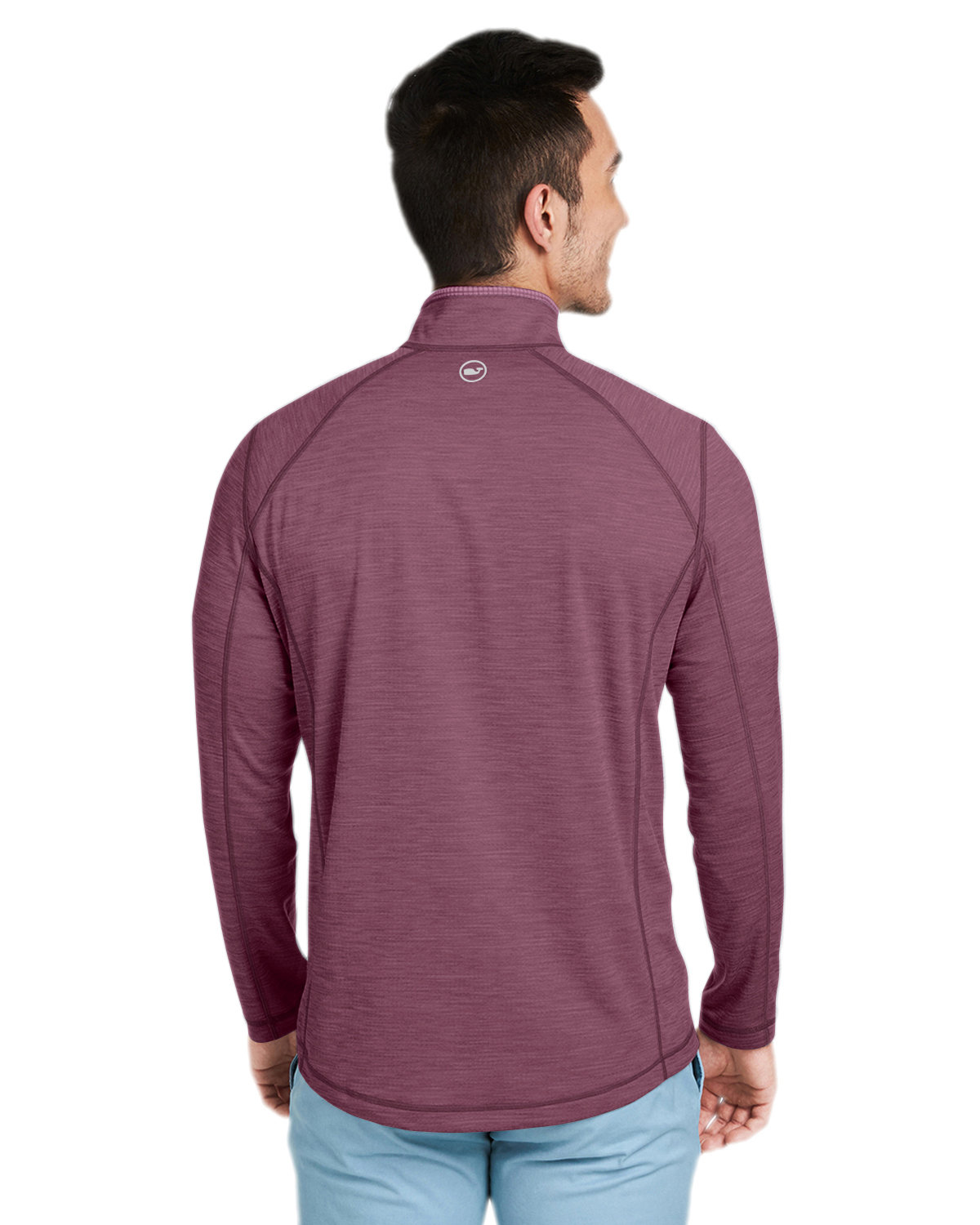 K002709 vineyard vines Mens Sankaty Quarter-Zip Pullover - Back Image