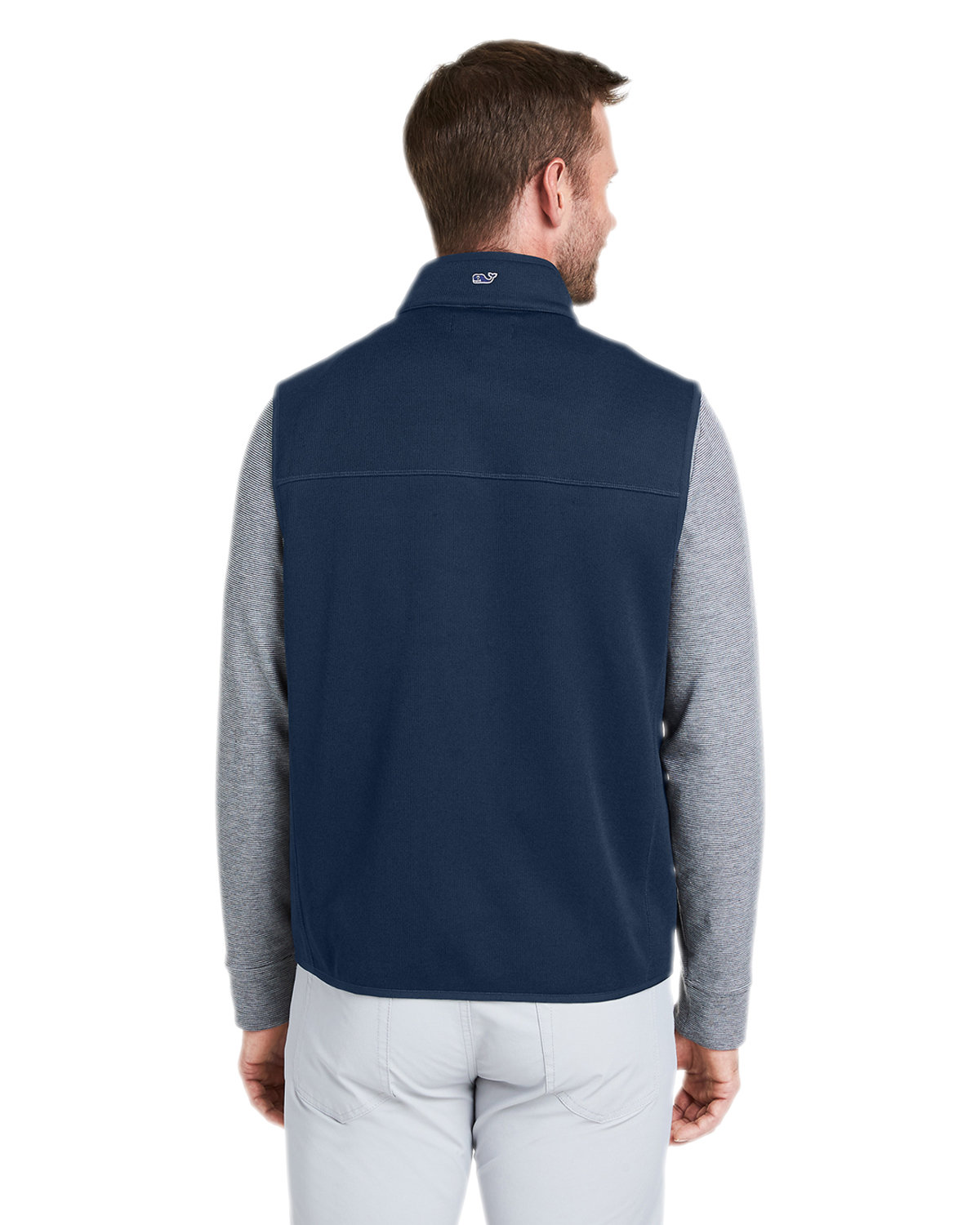 K002713 vineyard vines Mens Mountain Sweater Fleece Vest - Back Image