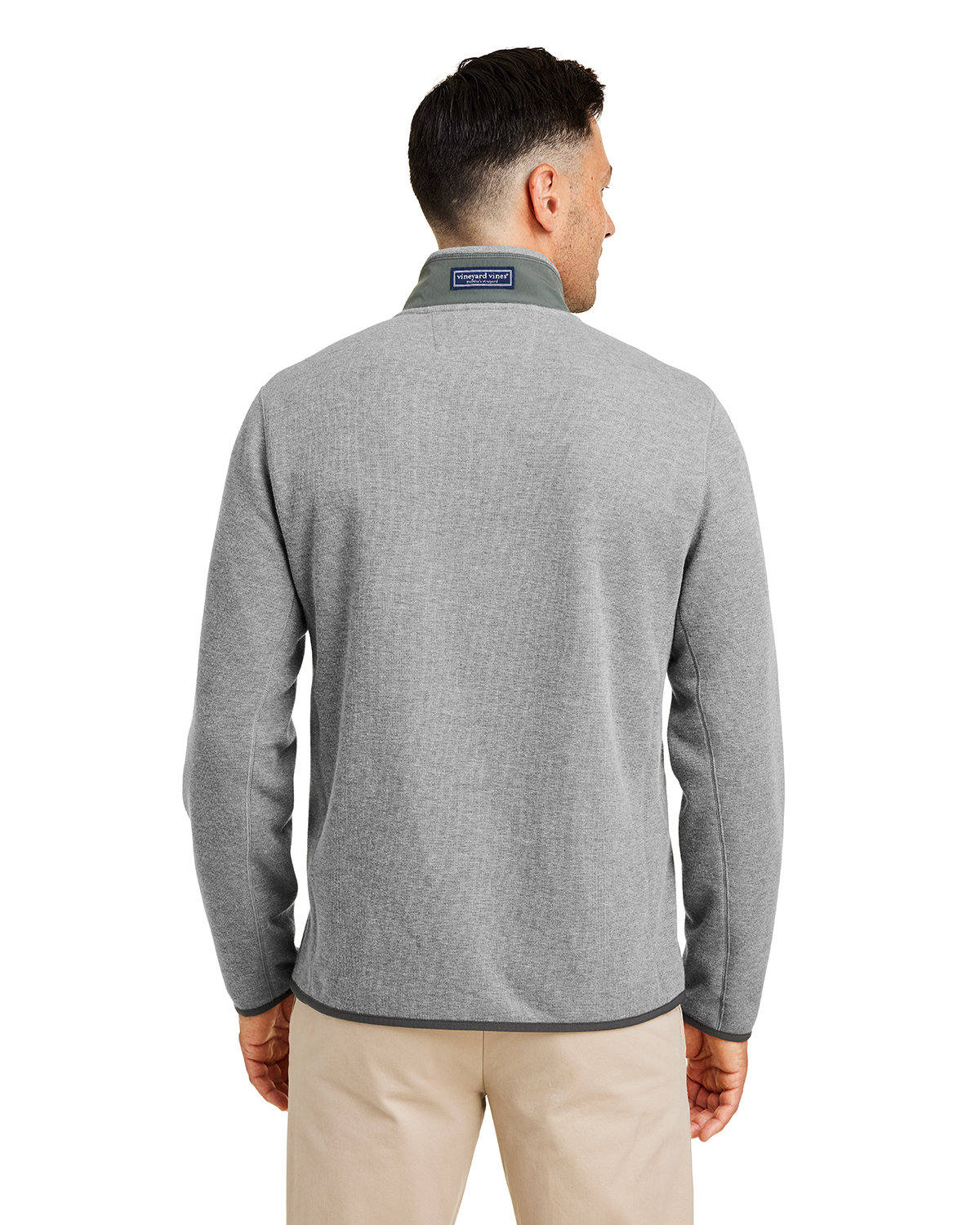 K004694 vineyard vines Mens Mountain Sweaterfleece Quarter-Zip K004694 vineyard vines Mens Mountain Sweaterfleece Quarter-Zip - Back Image