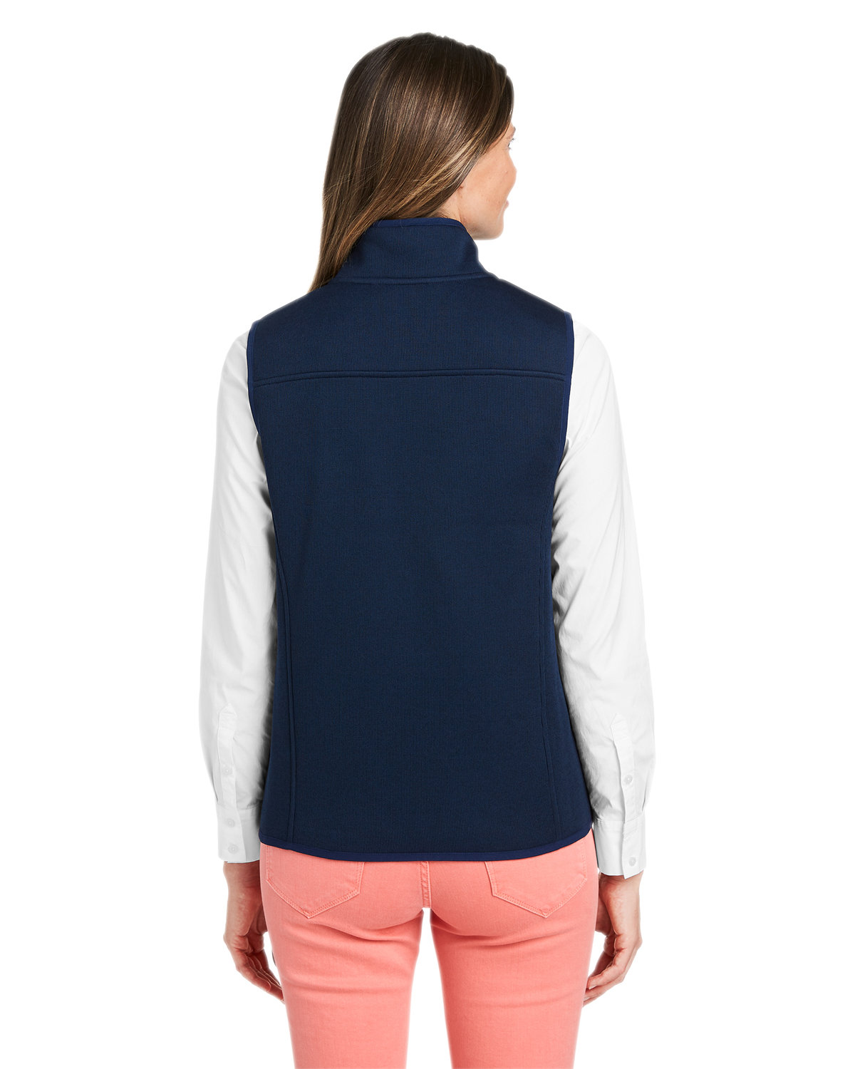 O001411 vineyard vines Ladies Mountain Sweater Fleece Vest O001411 vineyard vines Ladies Mountain Sweater Fleece Vest - Back Image