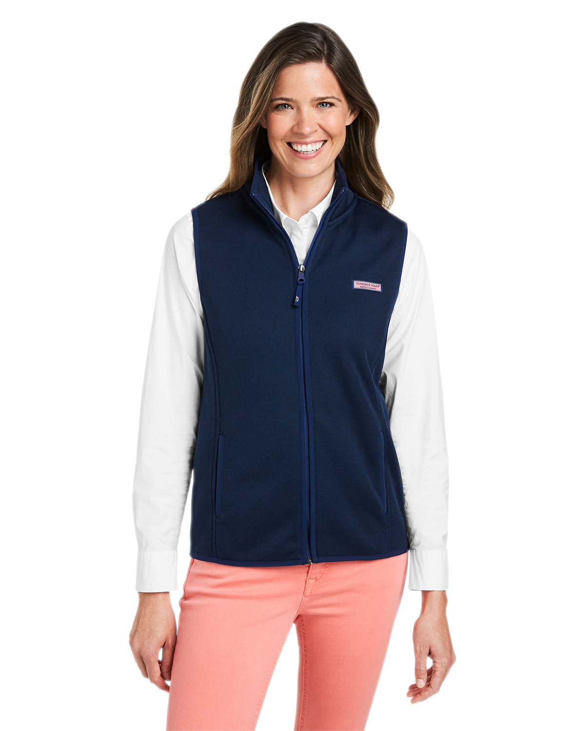 O001411 vineyard vines Ladies Mountain Sweater Fleece Vest O001411 vineyard vines Ladies Mountain Sweater Fleece Vest
