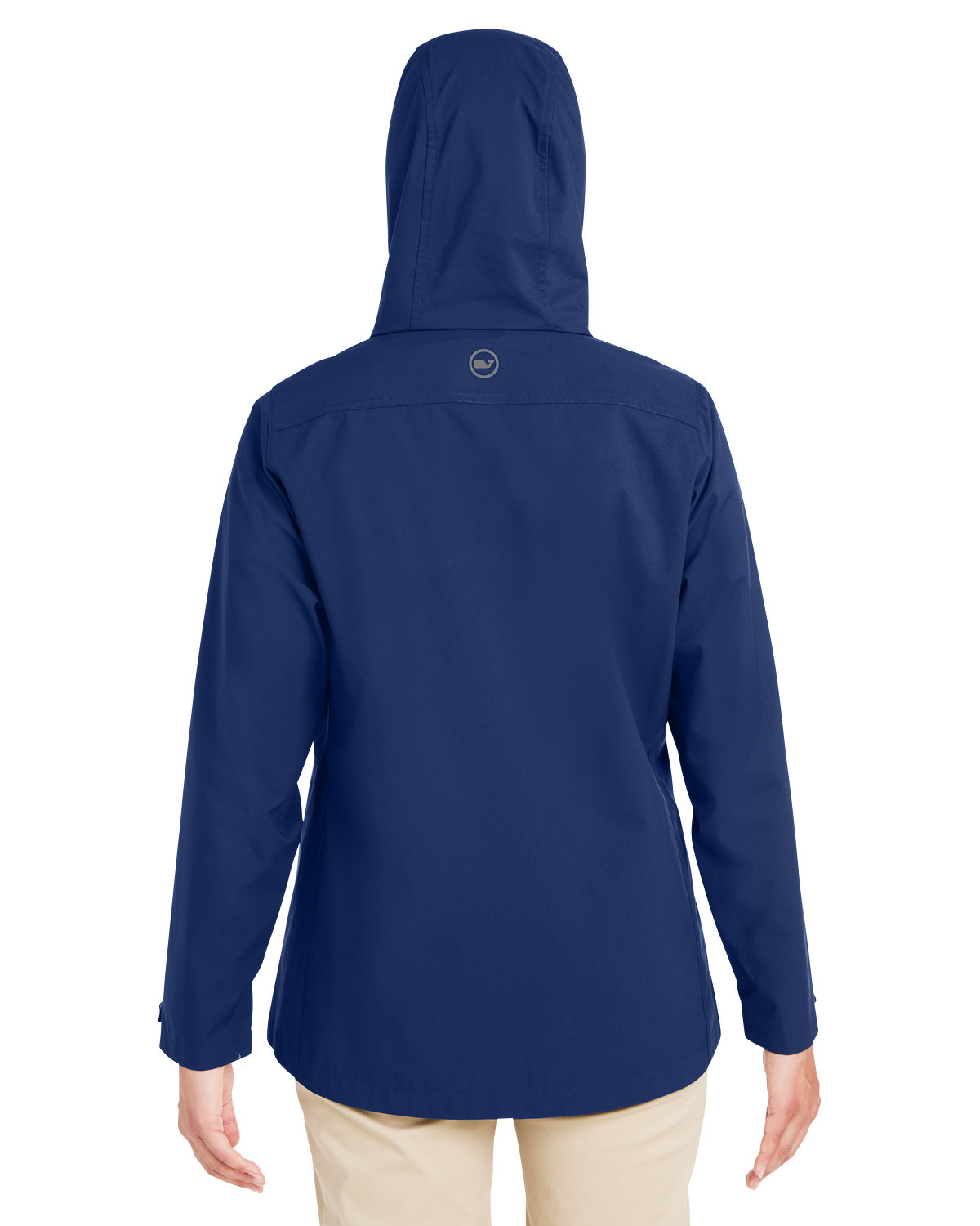 O001805 vineyard vines Ladies Rain Shell Jacket - Back Image