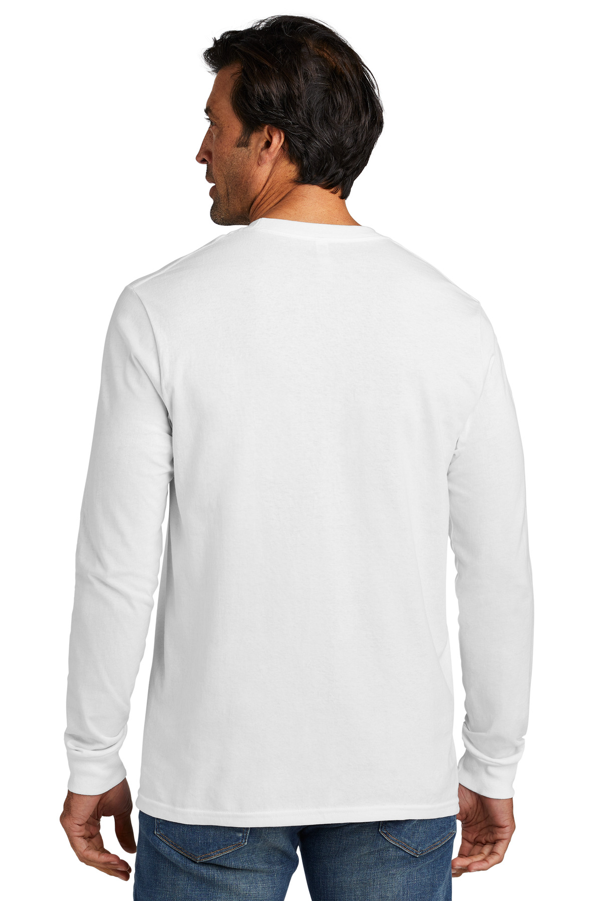 VL100LS Volunteer Knitwear All-American Long Sleeve Tee - Back Image
