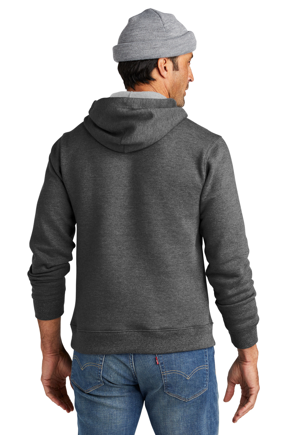 VL130H Volunteer Knitwear Chore Fleece Pullover Hoodie - Back Image