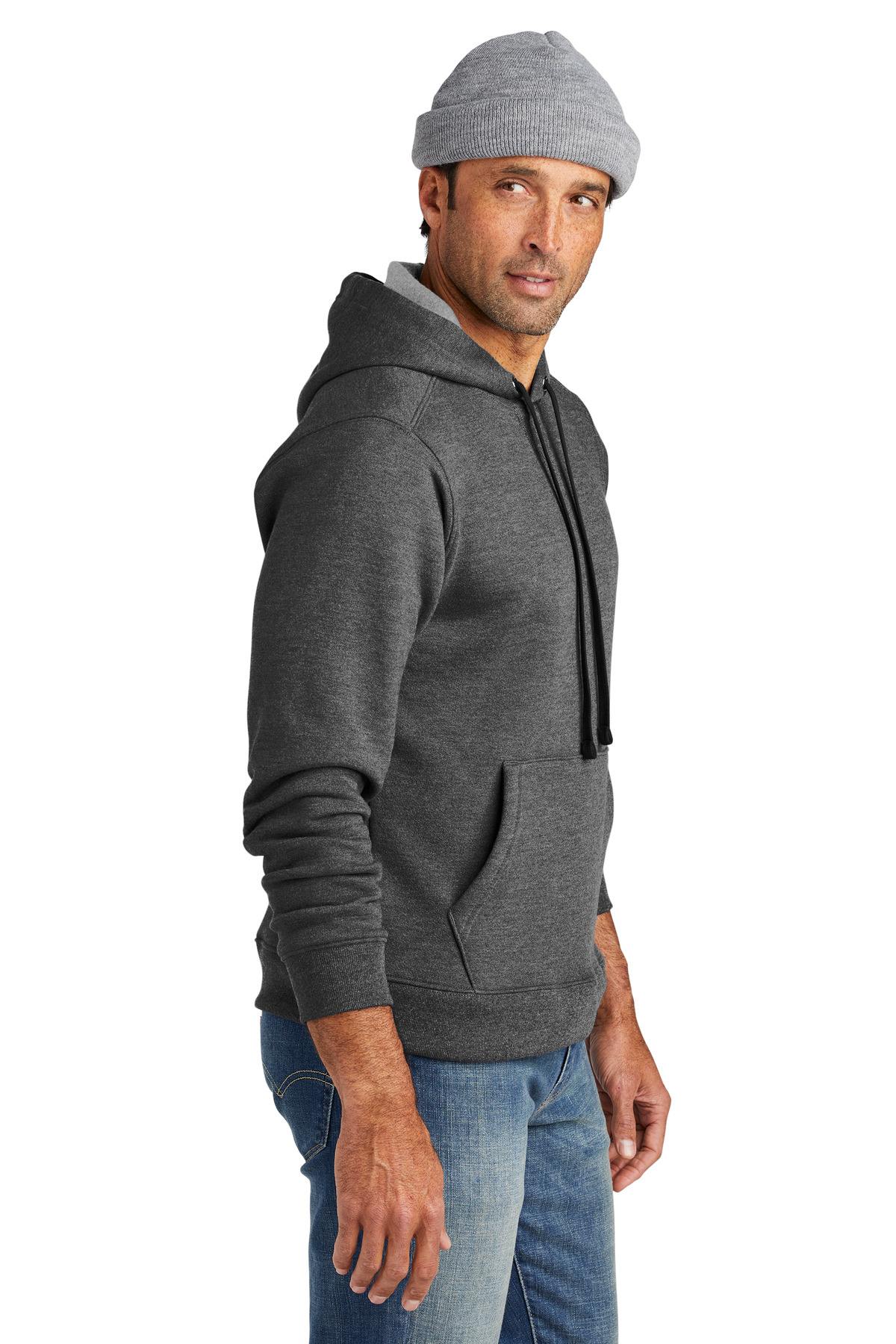 VL130H Volunteer Knitwear Chore Fleece Pullover Hoodie - Siide Image