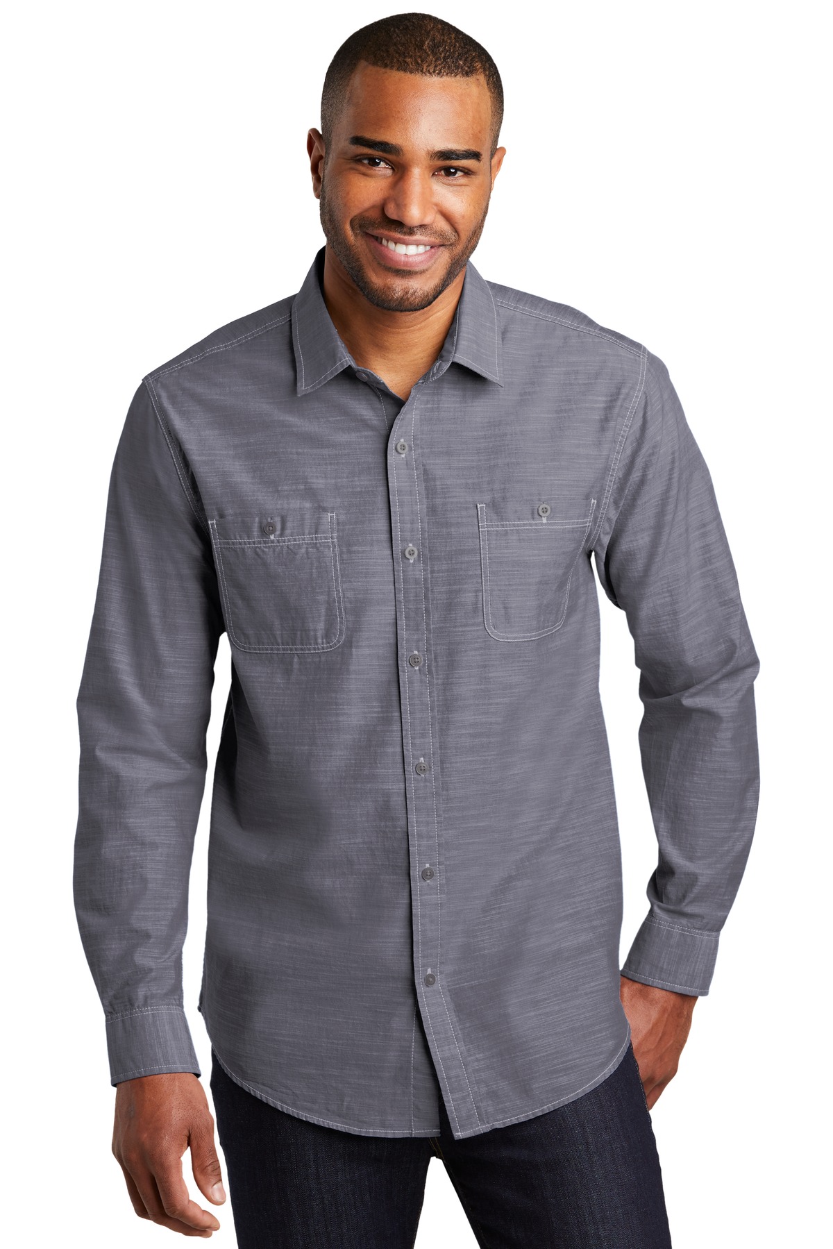 W380 Port Authority Slub Chambray Shirt. W380 Port Authority Slub Chambray Shirt.