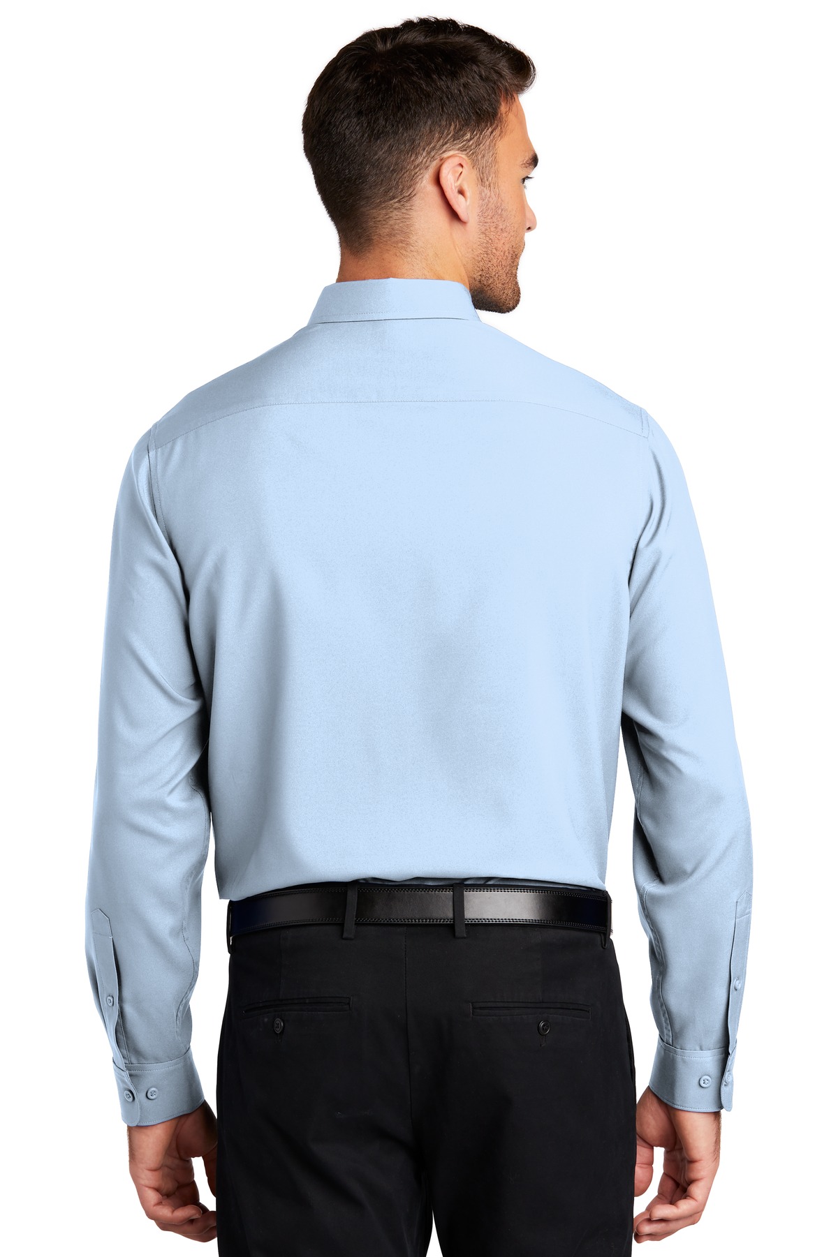 W401 Port Authority Long Sleeve Performance Staff Shirt - Back Image