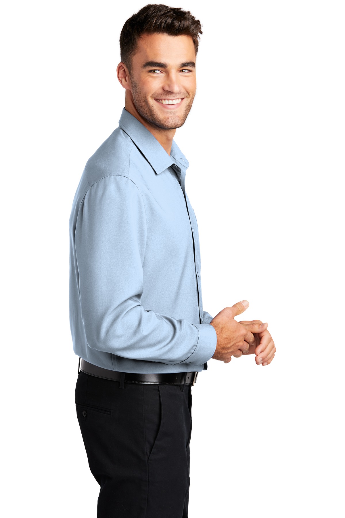 W401 Port Authority Long Sleeve Performance Staff Shirt - Siide Image