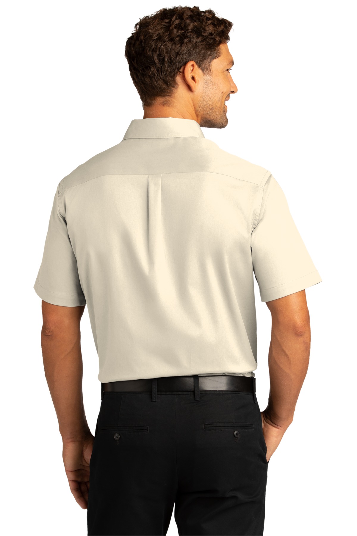 W809 Port Authority Short Sleeve SuperPro React Twill Shirt. - Back Image