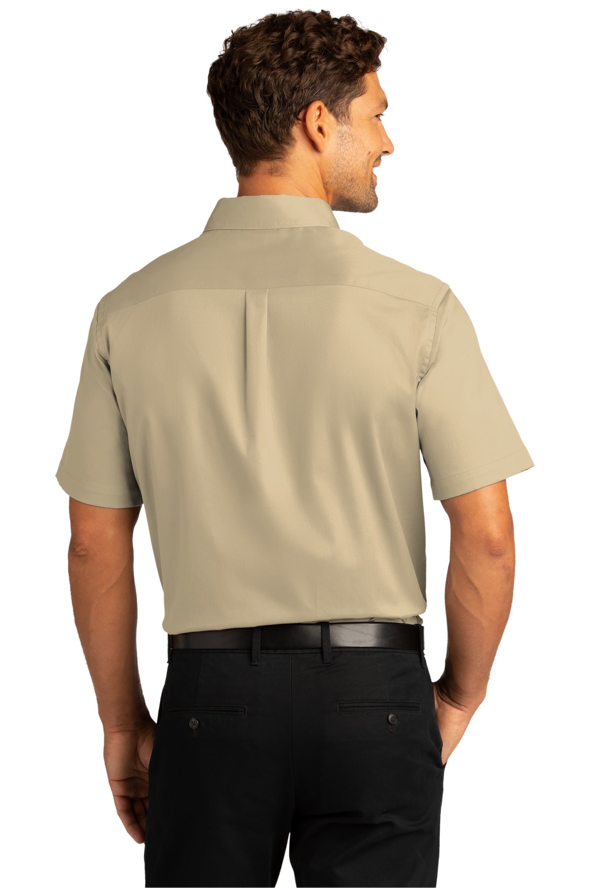 Port Authority Direct to Film (DTF) W809 Short Sleeve SuperPro React Twill Shirt - Back Image