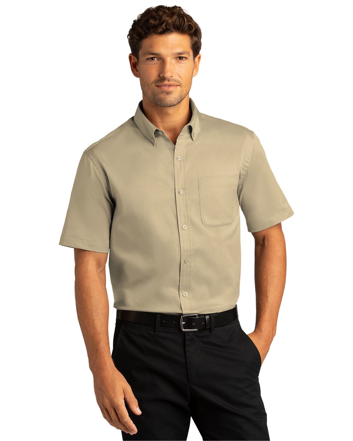 Port Authority Direct to Film (DTF) W809 Short Sleeve SuperPro React Twill Shirt