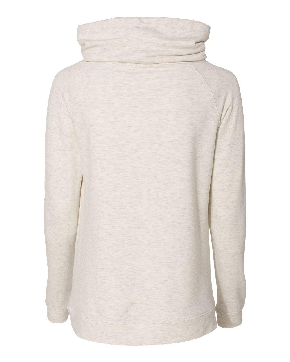 W18706 Weatherproof Women’s HeatLast Fleece Faux Cashmere Funnel Neck Sweatshirt - Back Image
