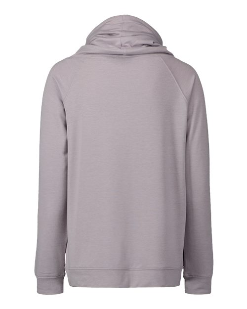 W18706 Weatherproof Women’s HeatLast Fleece Faux Cashmere Funnel Neck Sweatshirt - Back Image