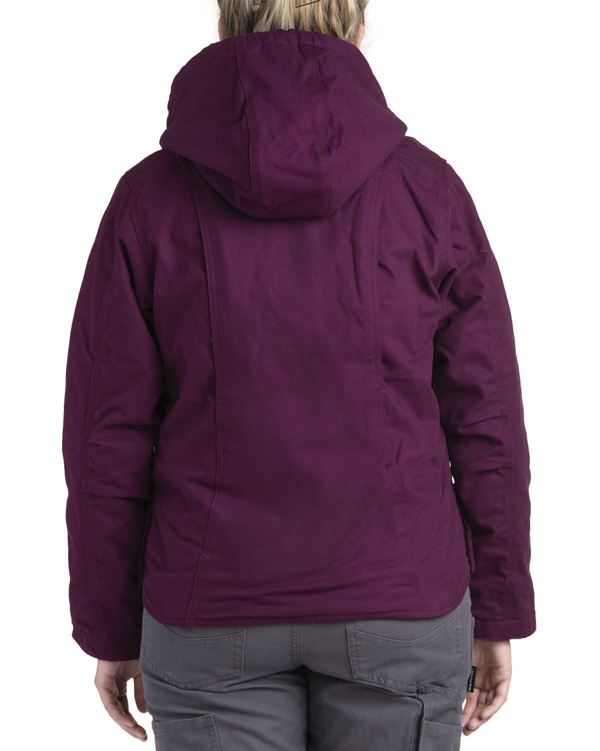 WHJ43 Berne Ladies Softstone Hooded Coat - Back Image