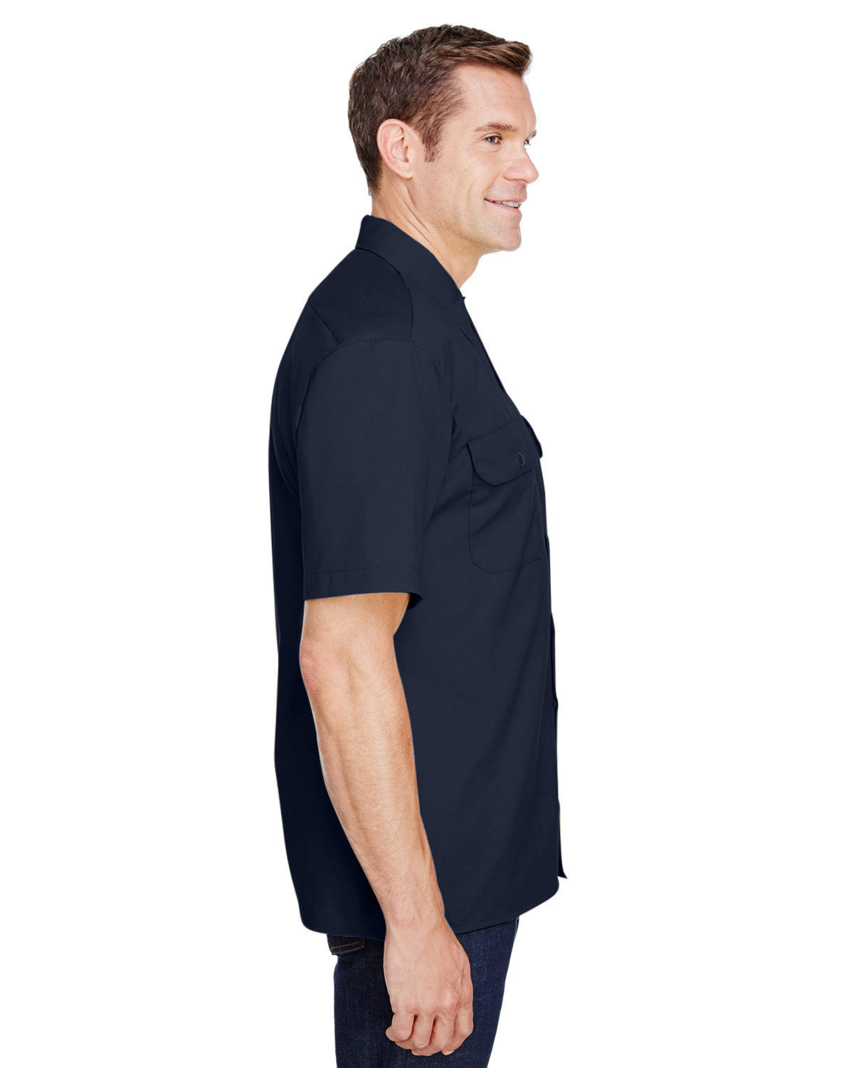 WS675 Dickies Mens FLEX Short-Sleeve Twill Work Shirt - Siide Image