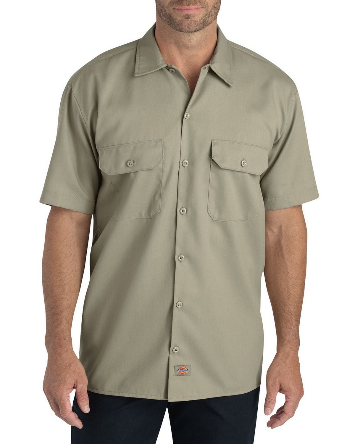 WS675 Dickies Mens FLEX Short-Sleeve Twill Work Shirt WS675 Dickies Mens FLEX Short-Sleeve Twill Work Shirt