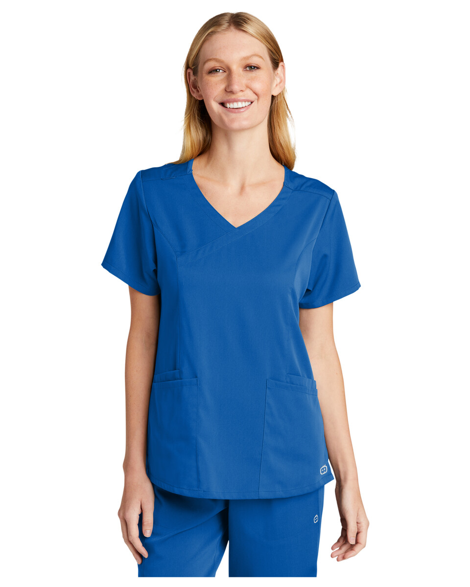 WW4268 Wonderwink Womens Premiere Flex Mock Wrap Top WW4268 Wonderwink Womens Premiere Flex Mock Wrap Top